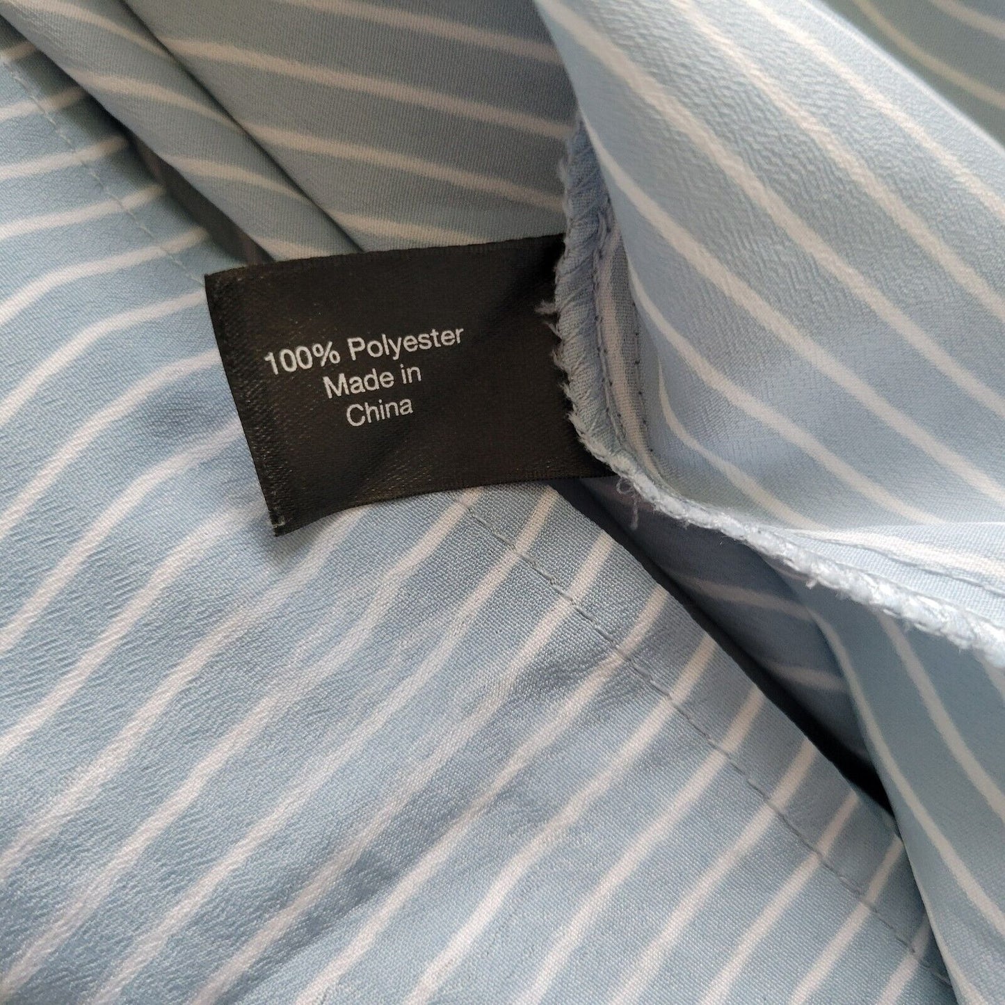 Lane Bryant Embossed Womens Top 18 20 Blue Stripe Lightweight Polyester Window