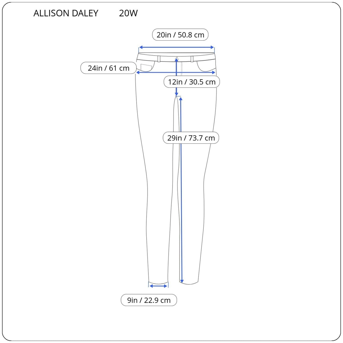 Allison Daley II Womens Jeans 20W Plus Straight Leg Black Stripe Denim Zip Fly