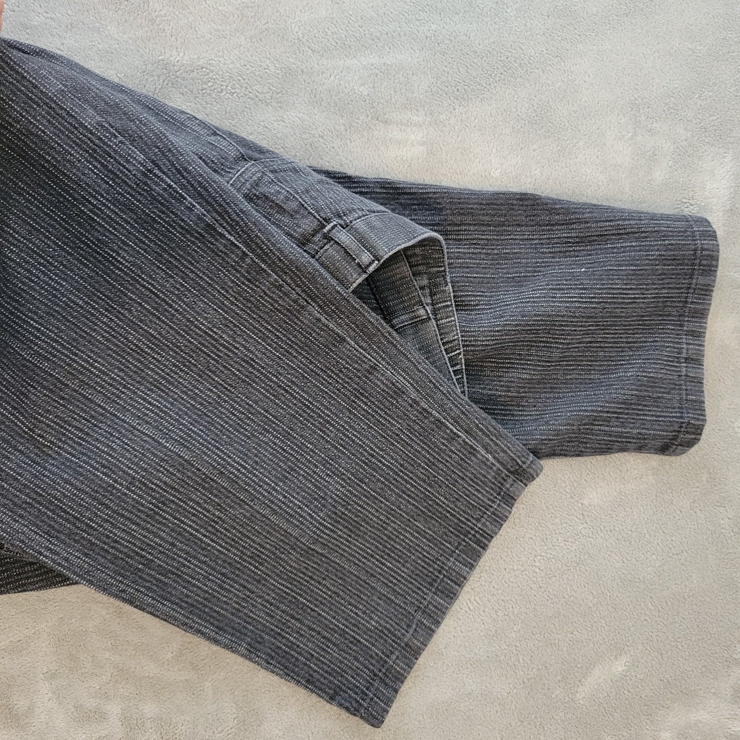 Allison Daley II Womens Jeans 20W Plus Straight Leg Black Stripe Denim Zip Fly