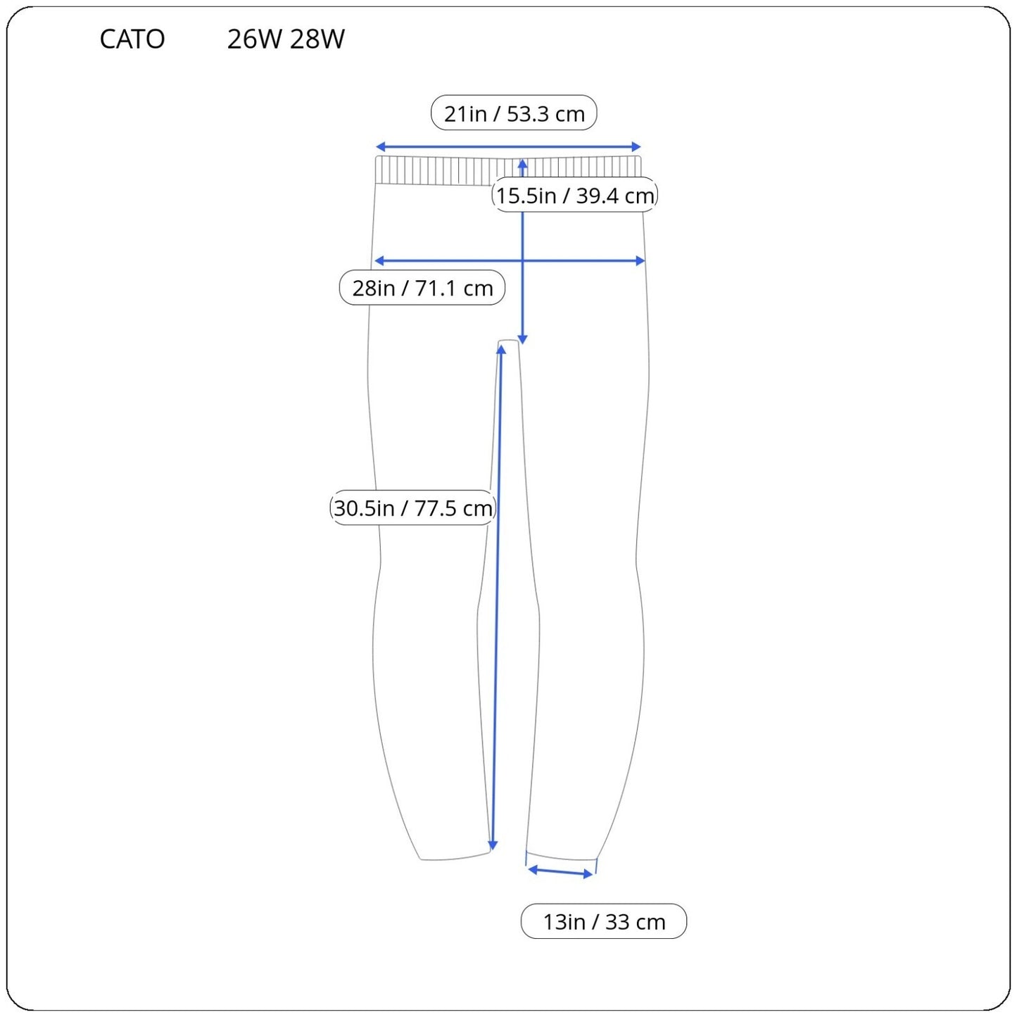 Cato Womens Sweatpants 26W 28W Pull On Blue Polyester Elastic Waist Drawstring