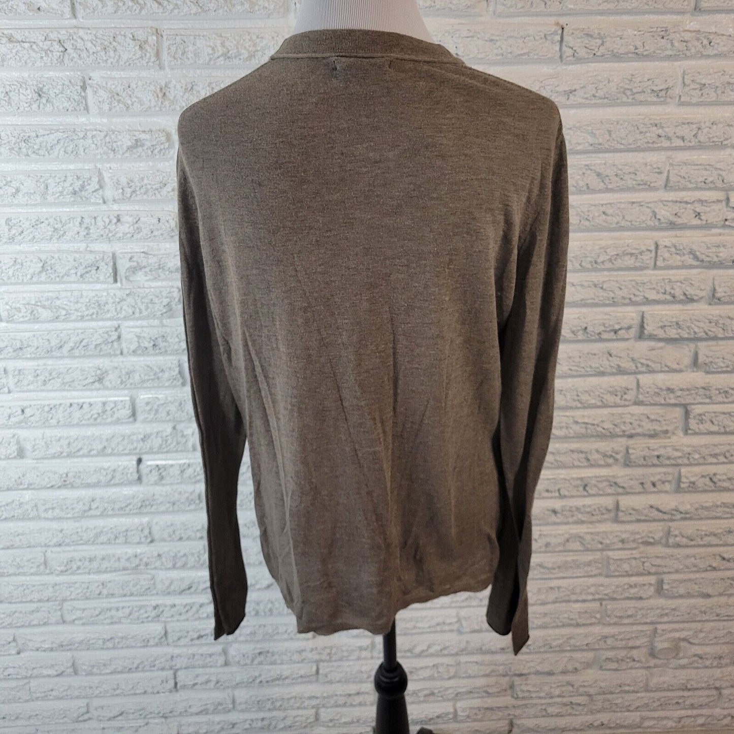 Banana Republic Womens Top XL Cardigan Light Brown Knit Lightweight Pima Cotton