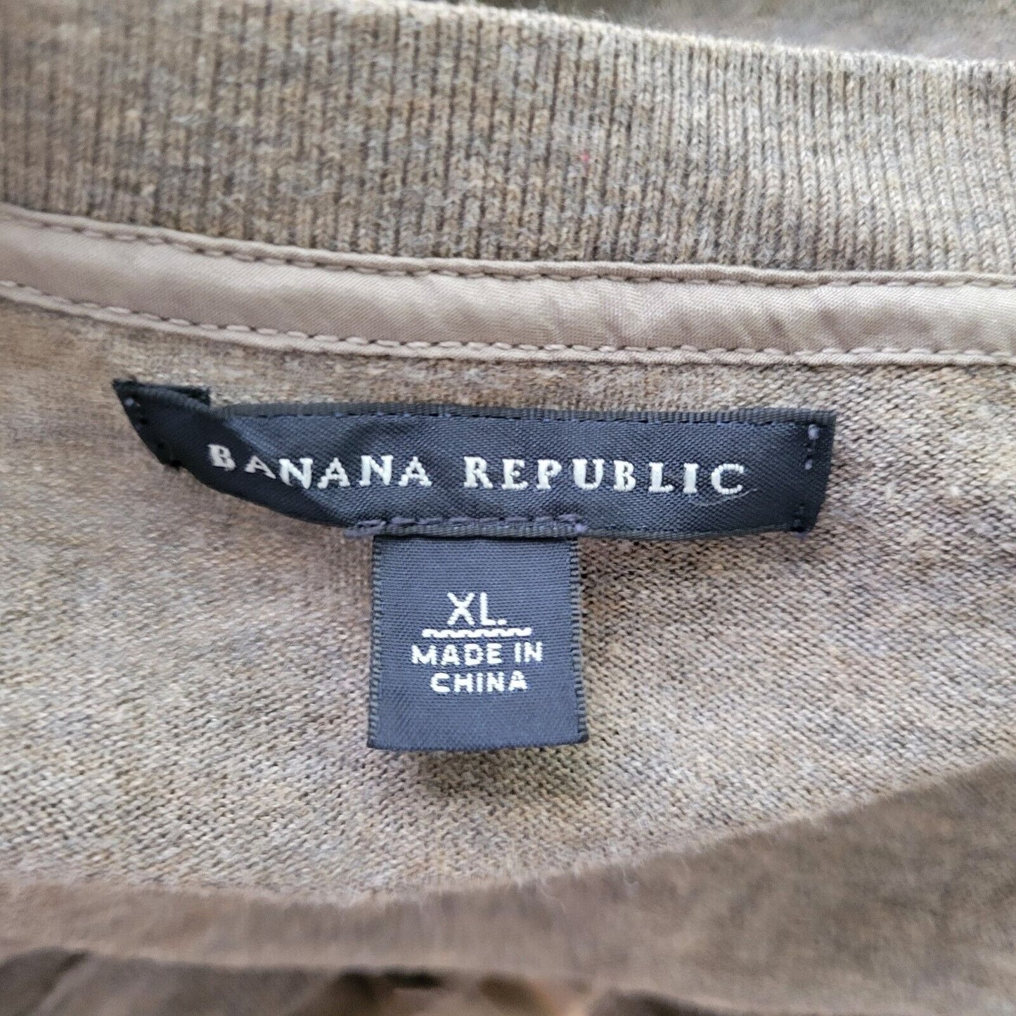 Banana Republic Womens Top XL Cardigan Light Brown Knit Lightweight Pima Cotton