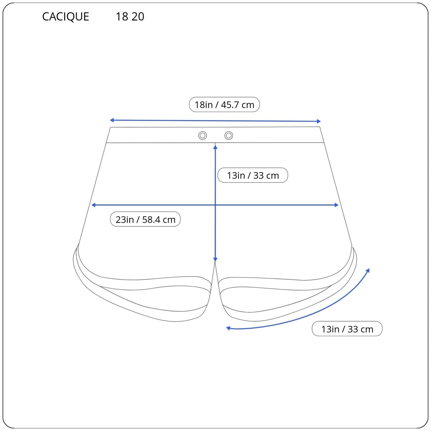 Cacique Womens Pajama Shorts 18 20 Blue Watercolor Paint Brush Comfy Lightweight