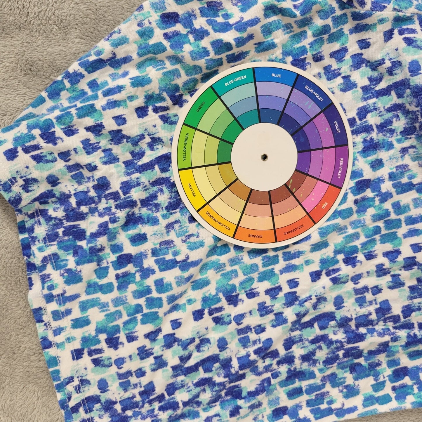 Cacique Womens Pajama Shorts 18 20 Blue Watercolor Paint Brush Comfy Lightweight