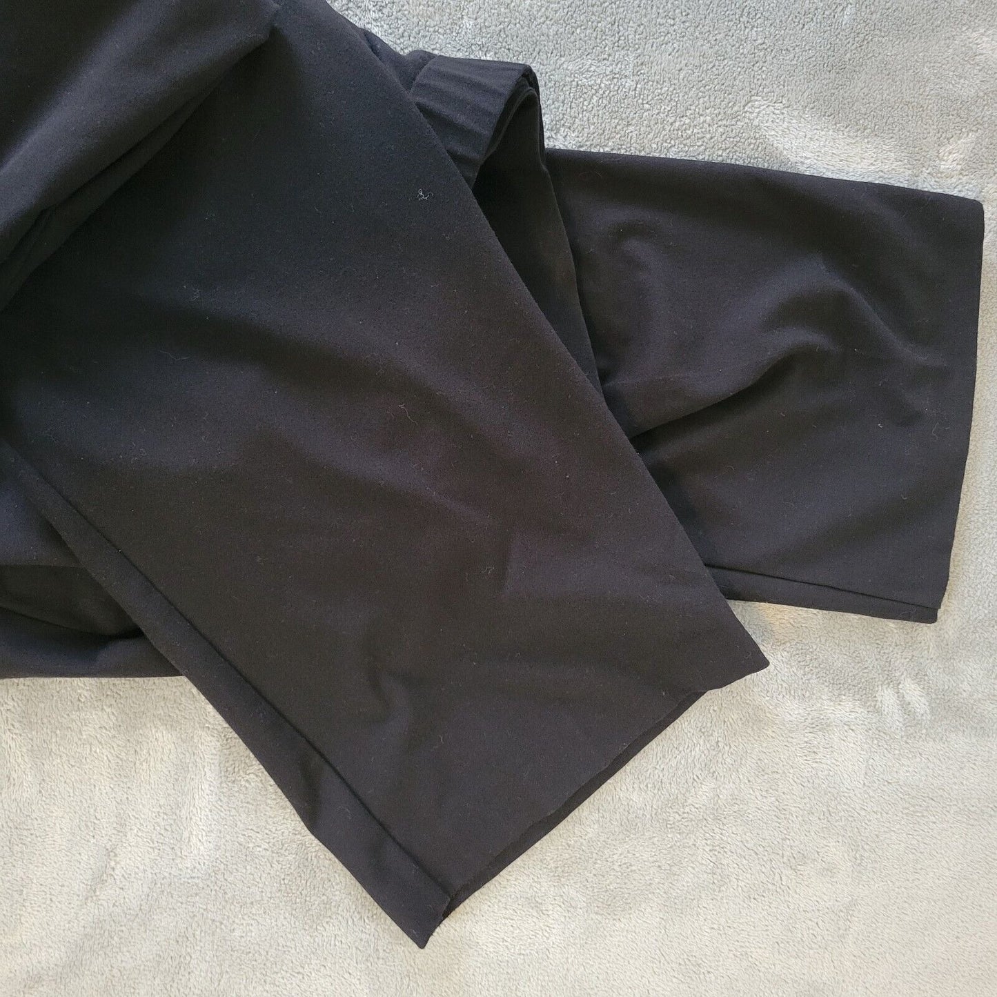 Catherines Womens Pants 24WP Right Fit Curvy Black Poly Blend Zip Office Comfy