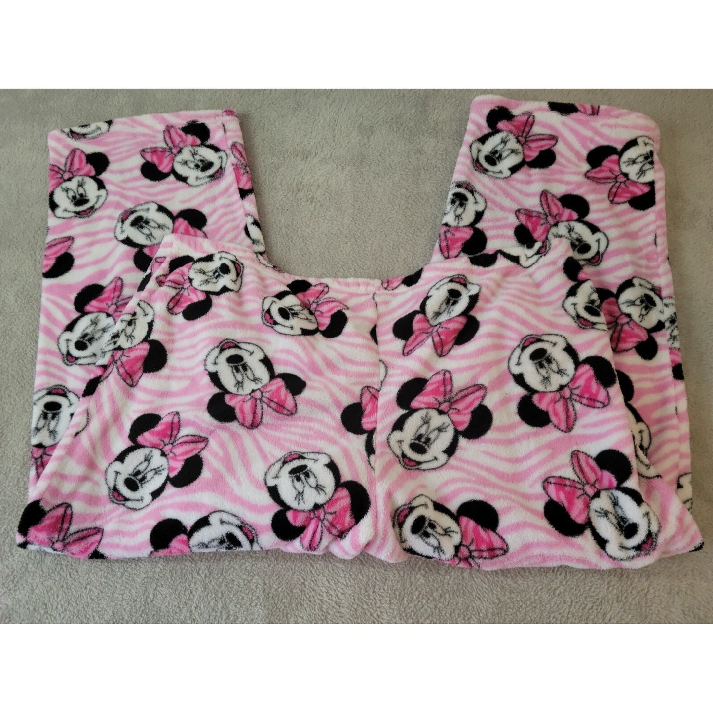 Disney Minnie Mouse Womens Pants 2X Plus Pajama Pull On  Fleece Fluffy Comfy