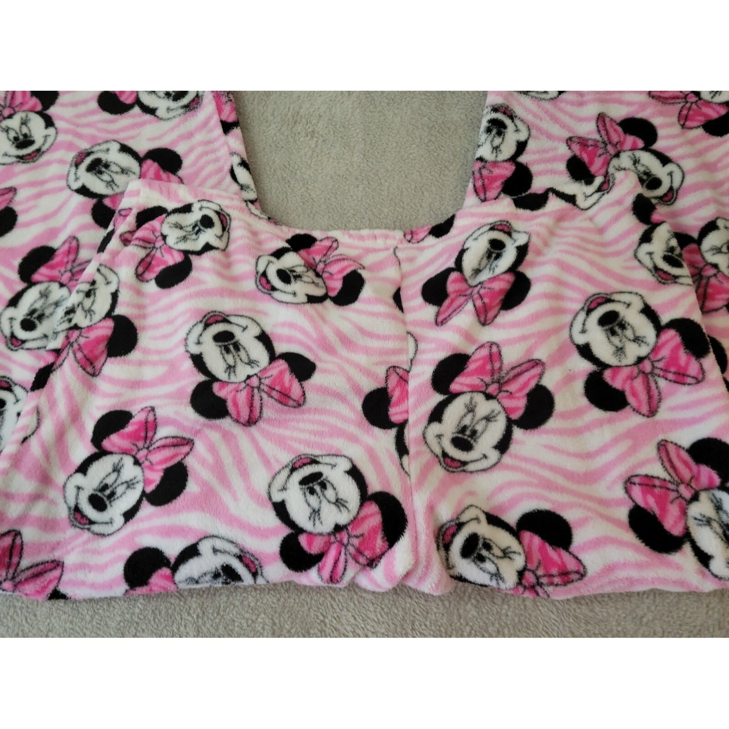 Disney Minnie Mouse Womens Pants 2X Plus Pajama Pull On  Fleece Fluffy Comfy