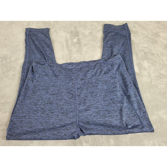Cuddl Duds Women Pants XXL Crop Jogger Stretchy Activewear Blue Heather Exercise