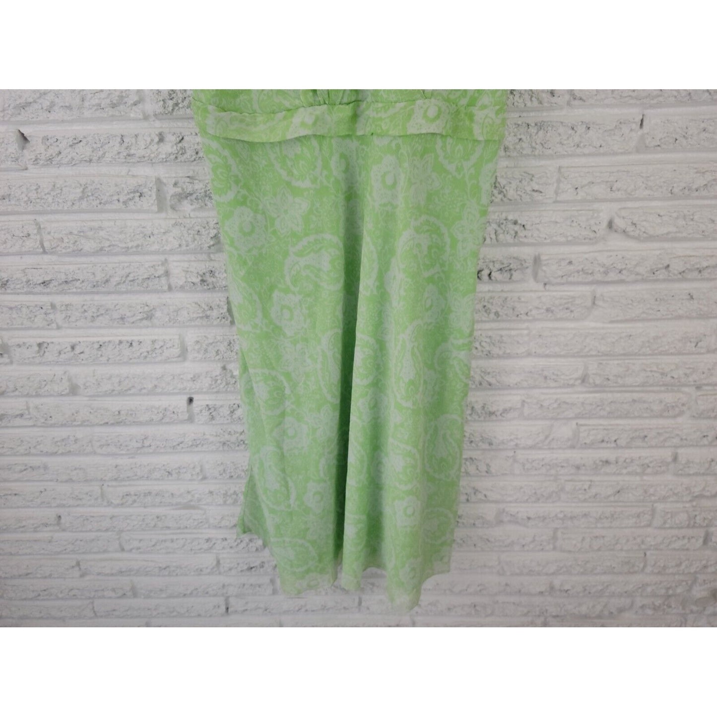 George Women Dress 1X Plus Tank Shift Sleeveless Lined Sheer Green Floral Casual