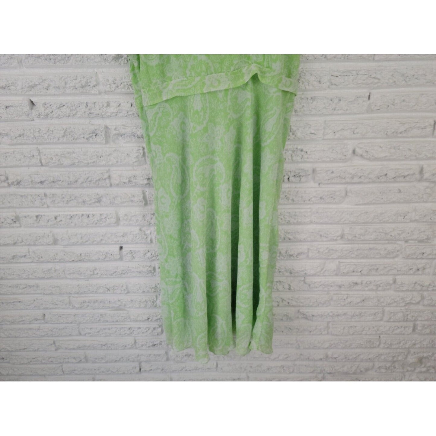George Women Dress 1X Plus Tank Shift Sleeveless Lined Sheer Green Floral Casual