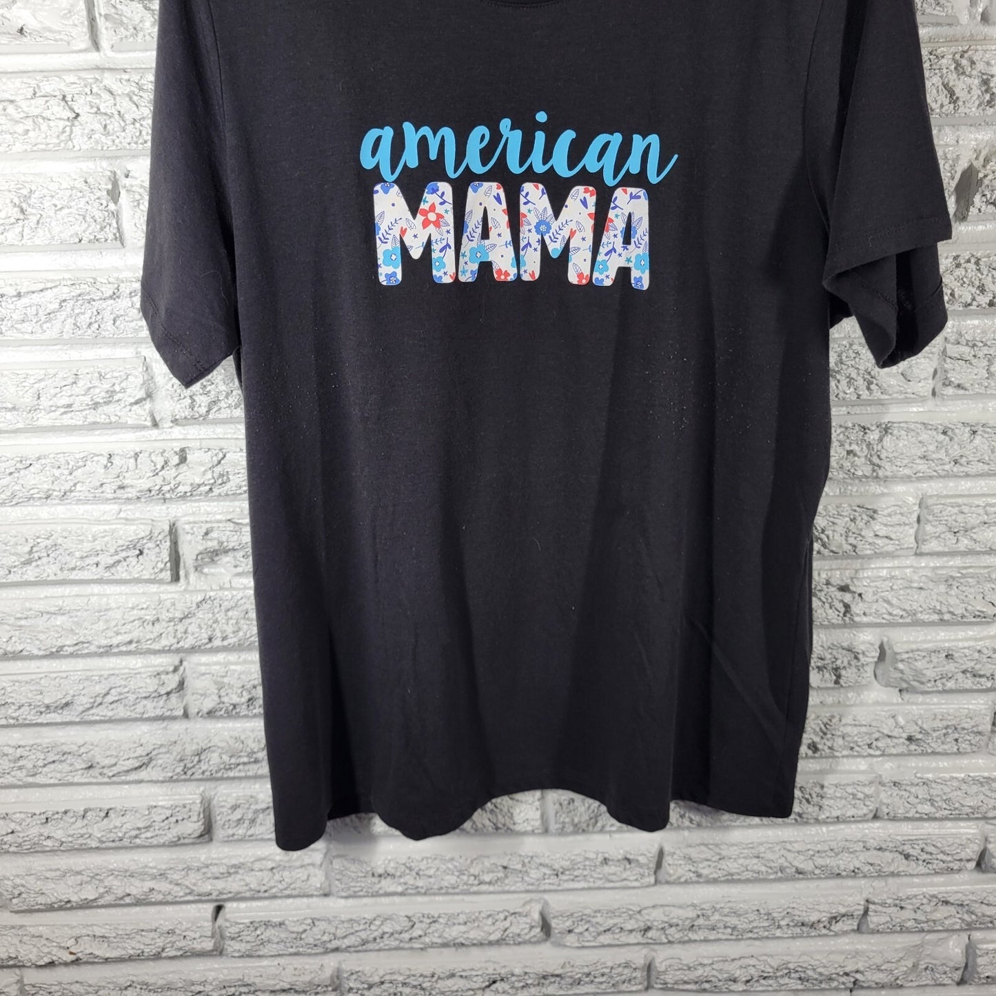 Fourth of July Womens Top XXXL 22 Plus Tee Lightweight American Mama Patriotic