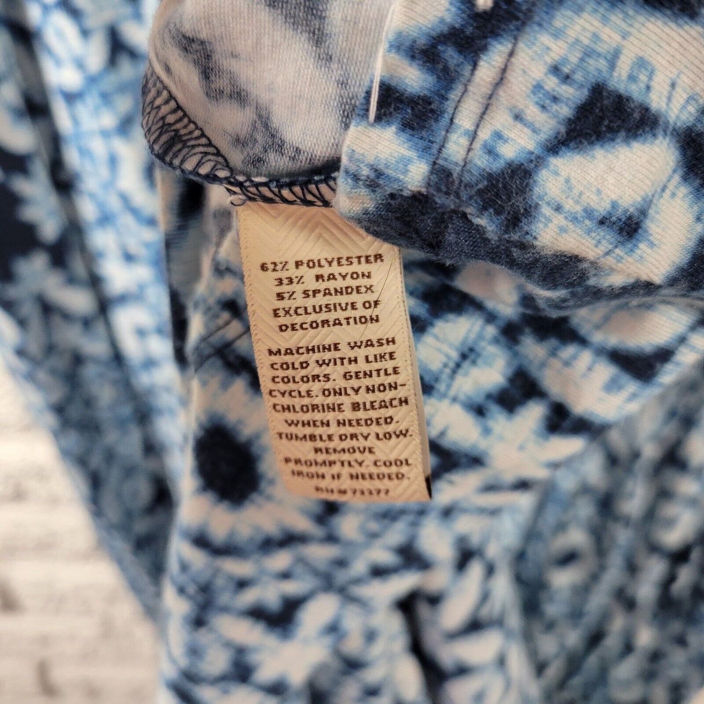 Sonoma Womens Dress Extra Large XL Tank Sheath Midi Blue Motif Poly Blend Comfy