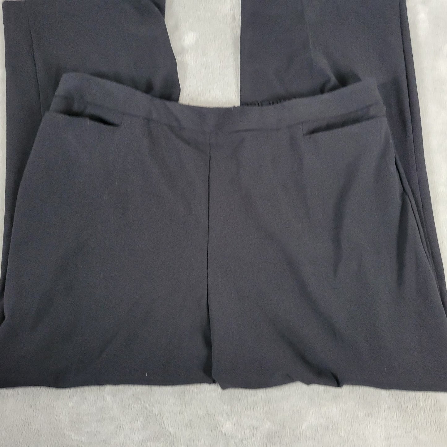 Catherines Refined Womens Pants 1X Plus Cropped Pull On Black Poly Blend Comfy