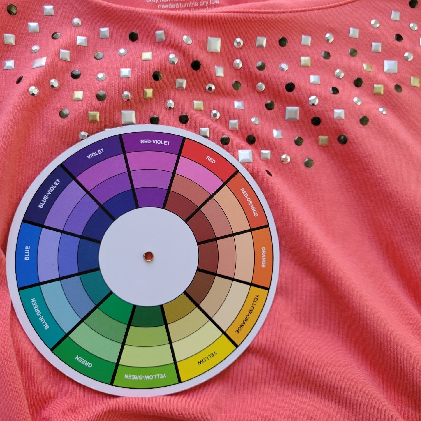 Investments II Womens Top 2X Plus 3/4 Sleeve Pink Studded Comfy Casual Modal