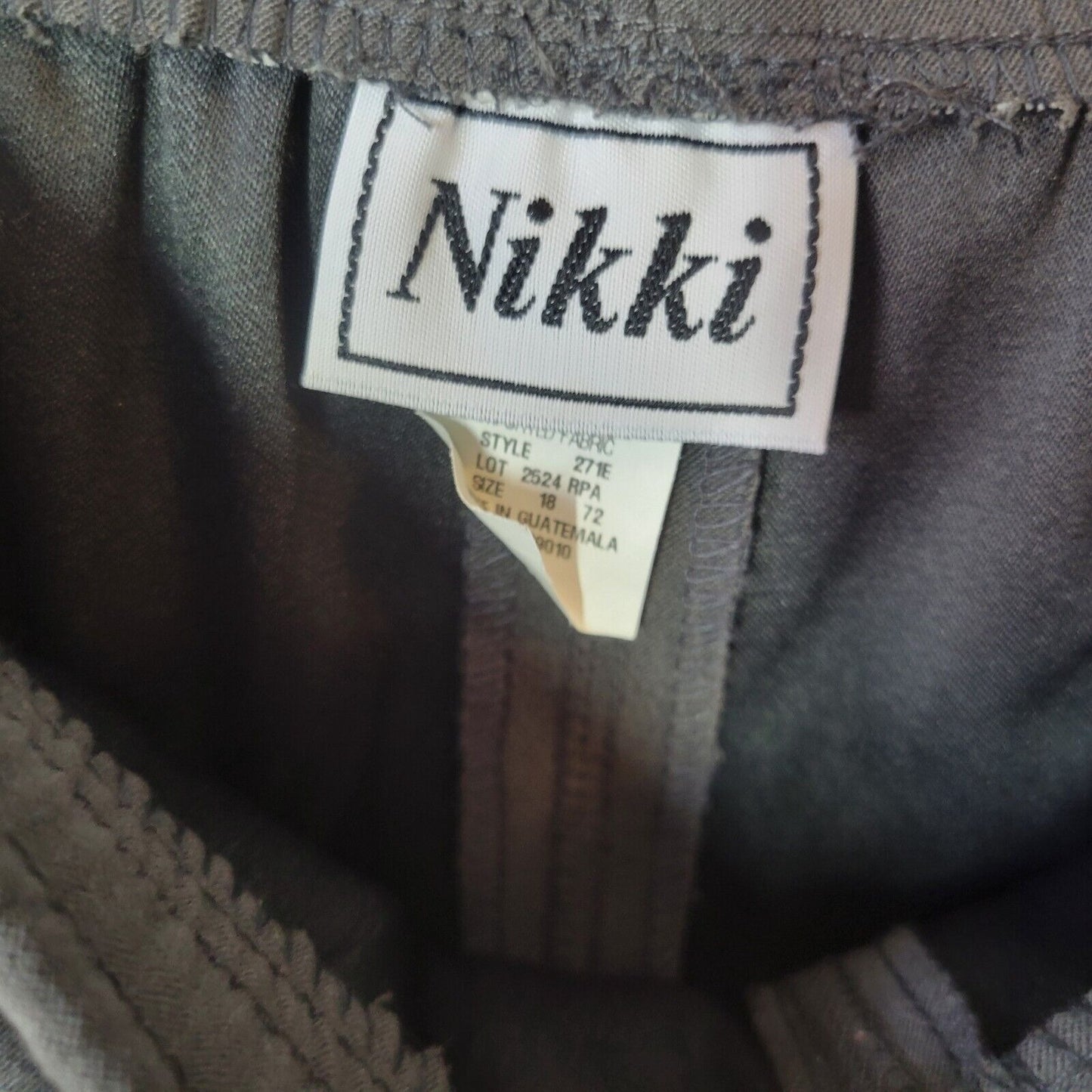 NIkki Womens Skirt 18 Plus Midi Aline Gray Poly Blend Office Casual Pull On