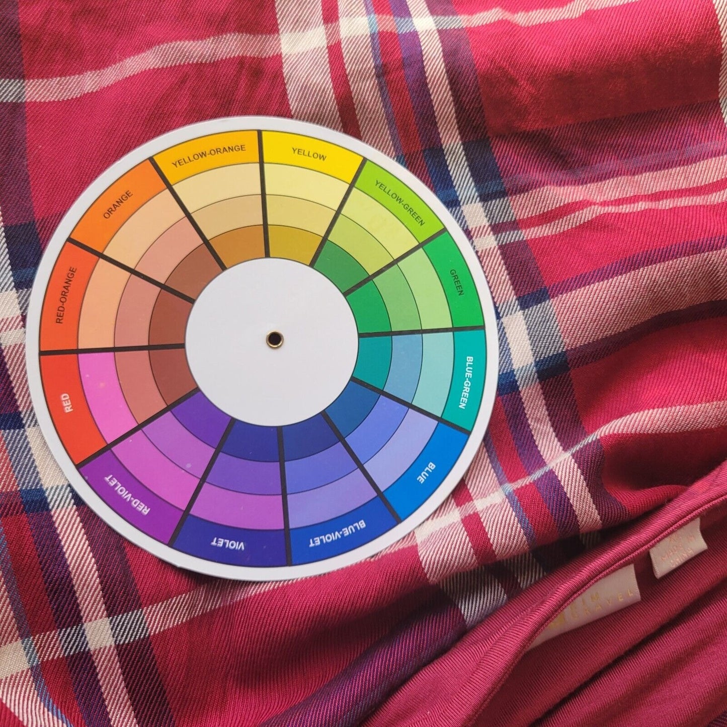 Belle Kim Gravel Womens Top Extra Large XL Long Sleeve Burgundy Plaid Comfy