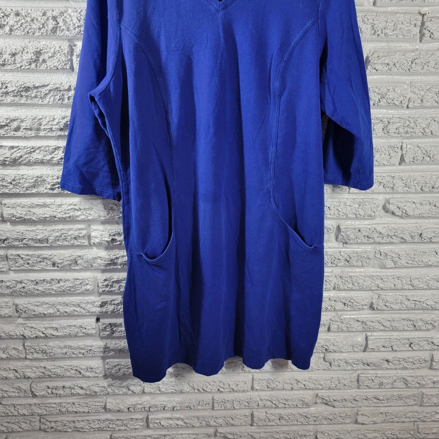 Denim Co Womens Dress Extra Large XL Mini Sweatshirt Coverup Pockets Blue Comfy