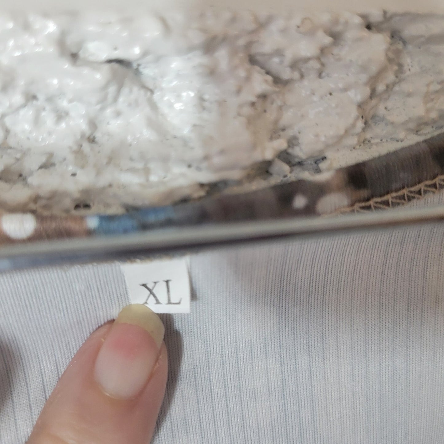 Women Top Extra Large XL Tank Sleeveless Blue Geometric Lightweight Cotton Blend