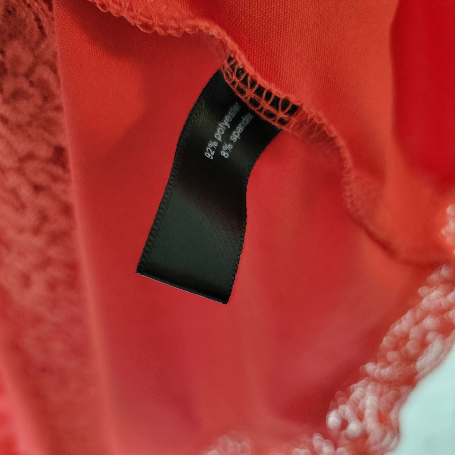 Fashion Bug Women Top 2X Plus Camisole Red Adjustable Spaghetti Lace Trim