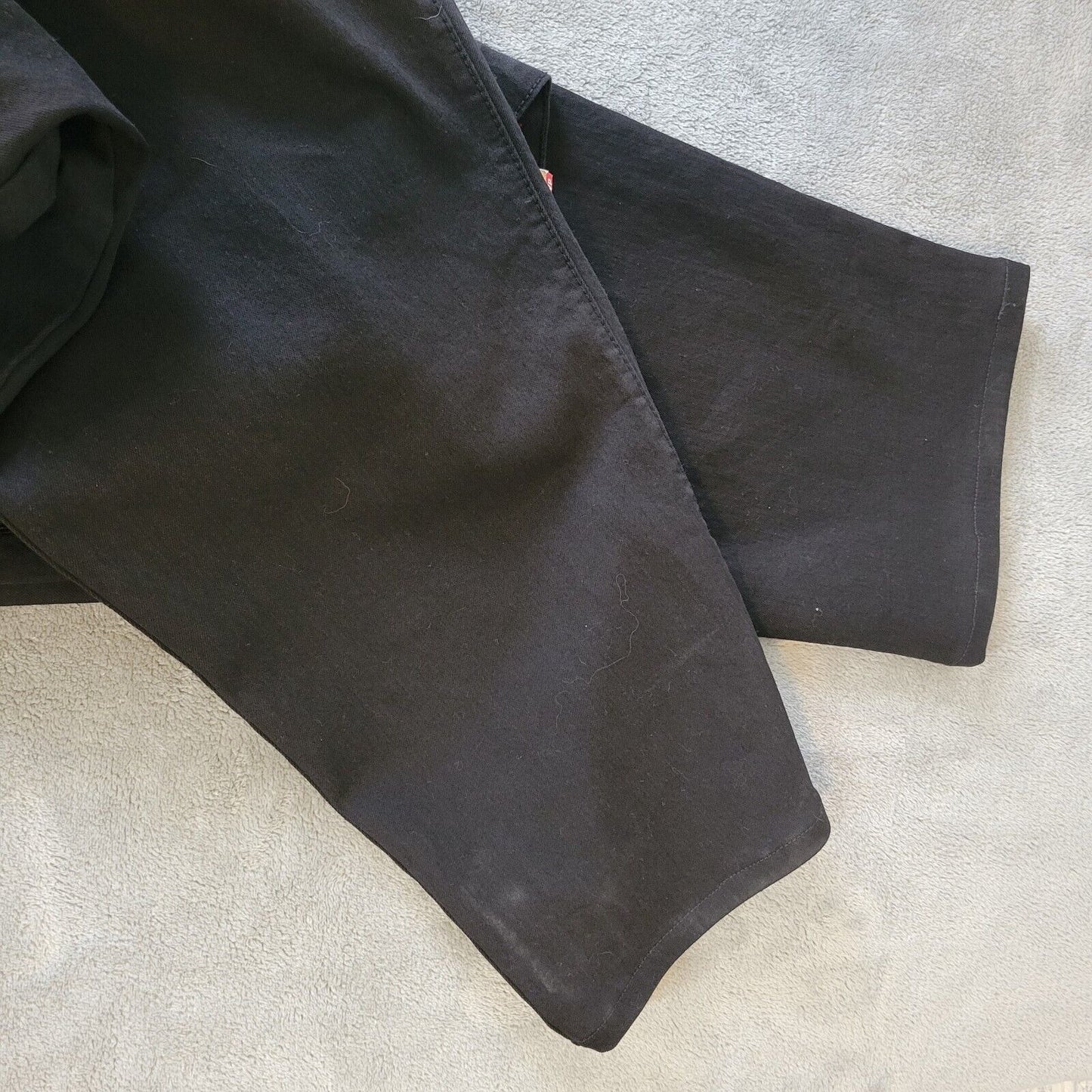 Catherines Right Fit Womens Jeans 22WP Plus Petite Capri Curvy Black Denim Zip