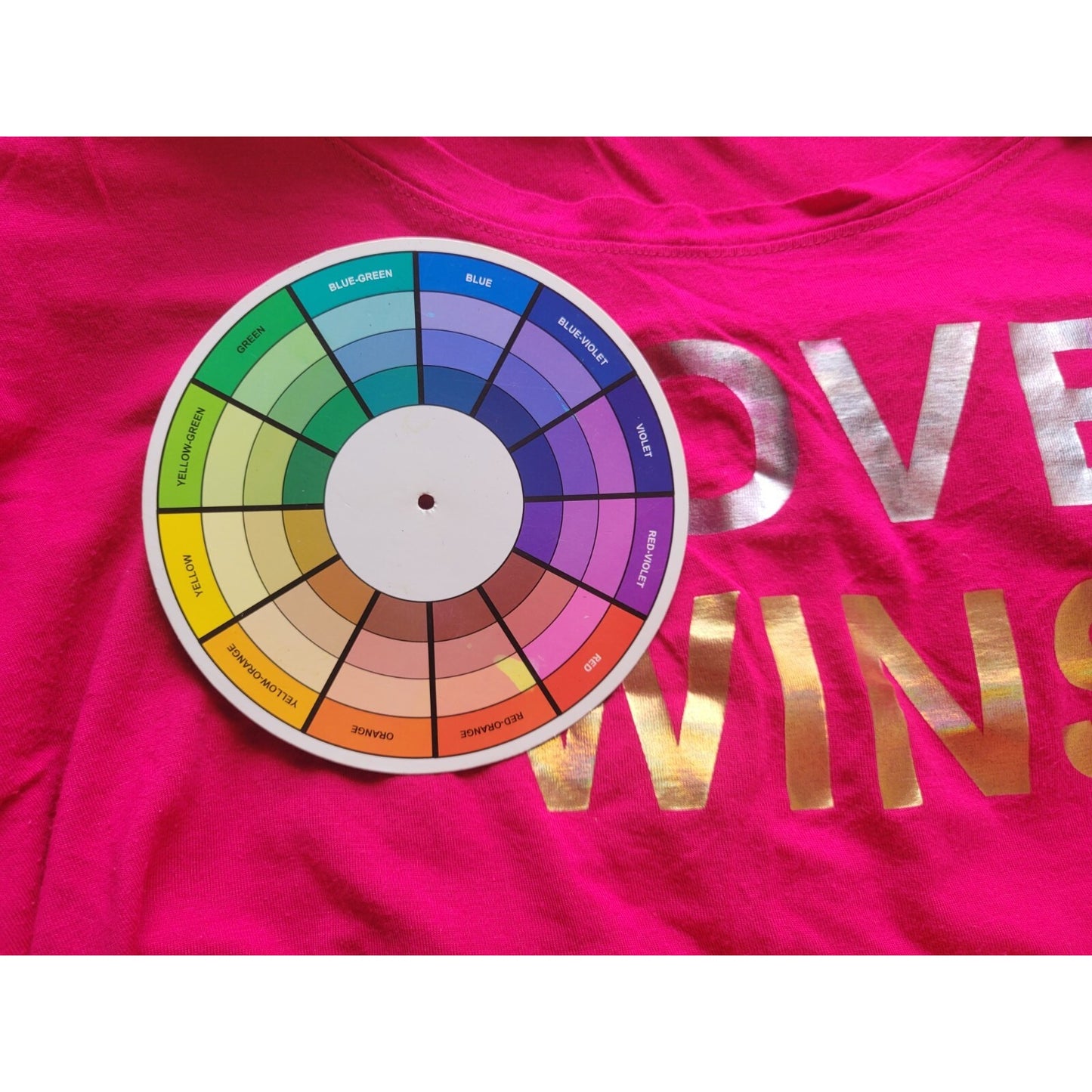 Lane Bryant Women Top 18 20 Plus Tee Short Sleeve Pink Love Wins Rayon Spandex