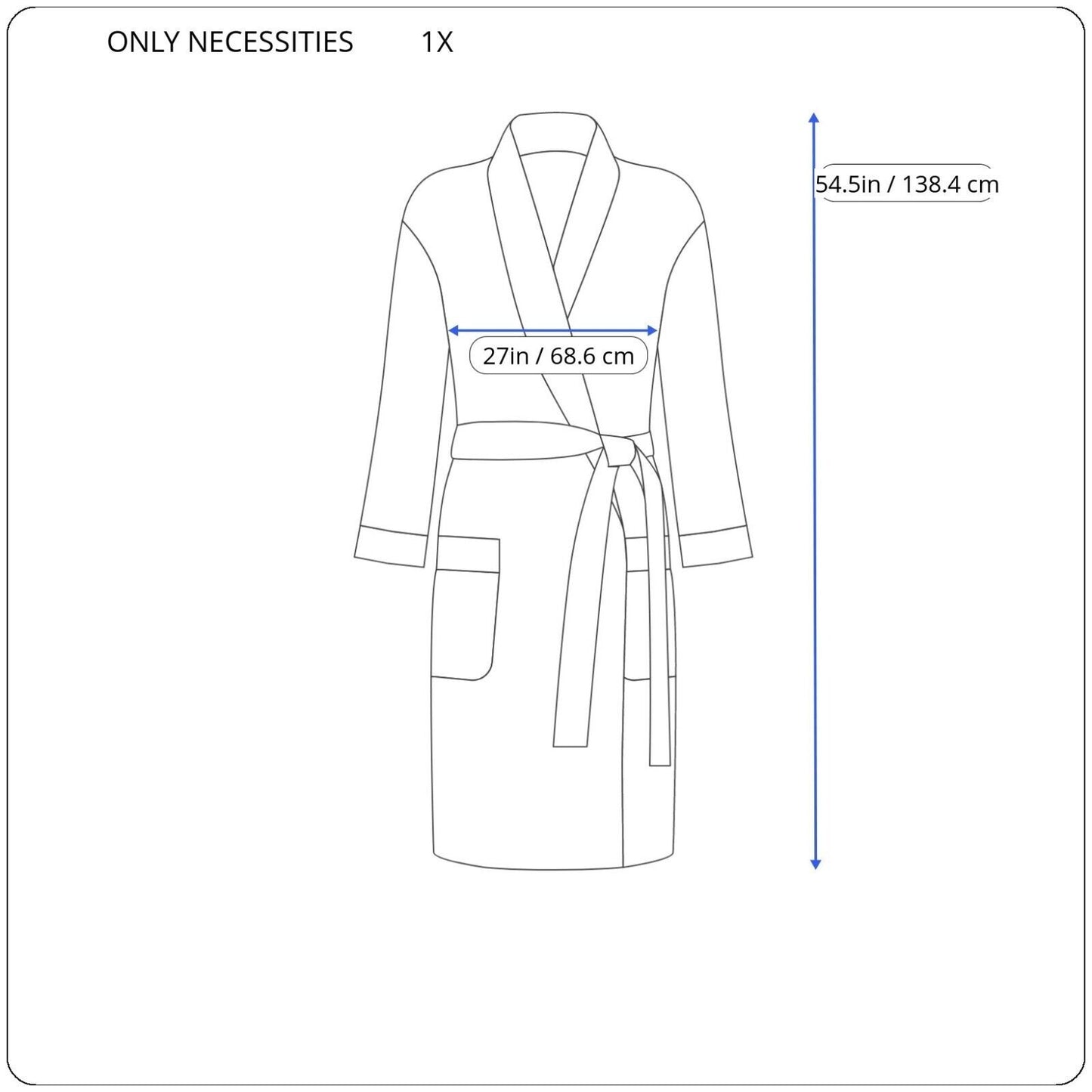 Only Necessities Womens Robe 1X Zip Up Green Velour Cinched Pockets Loungewear