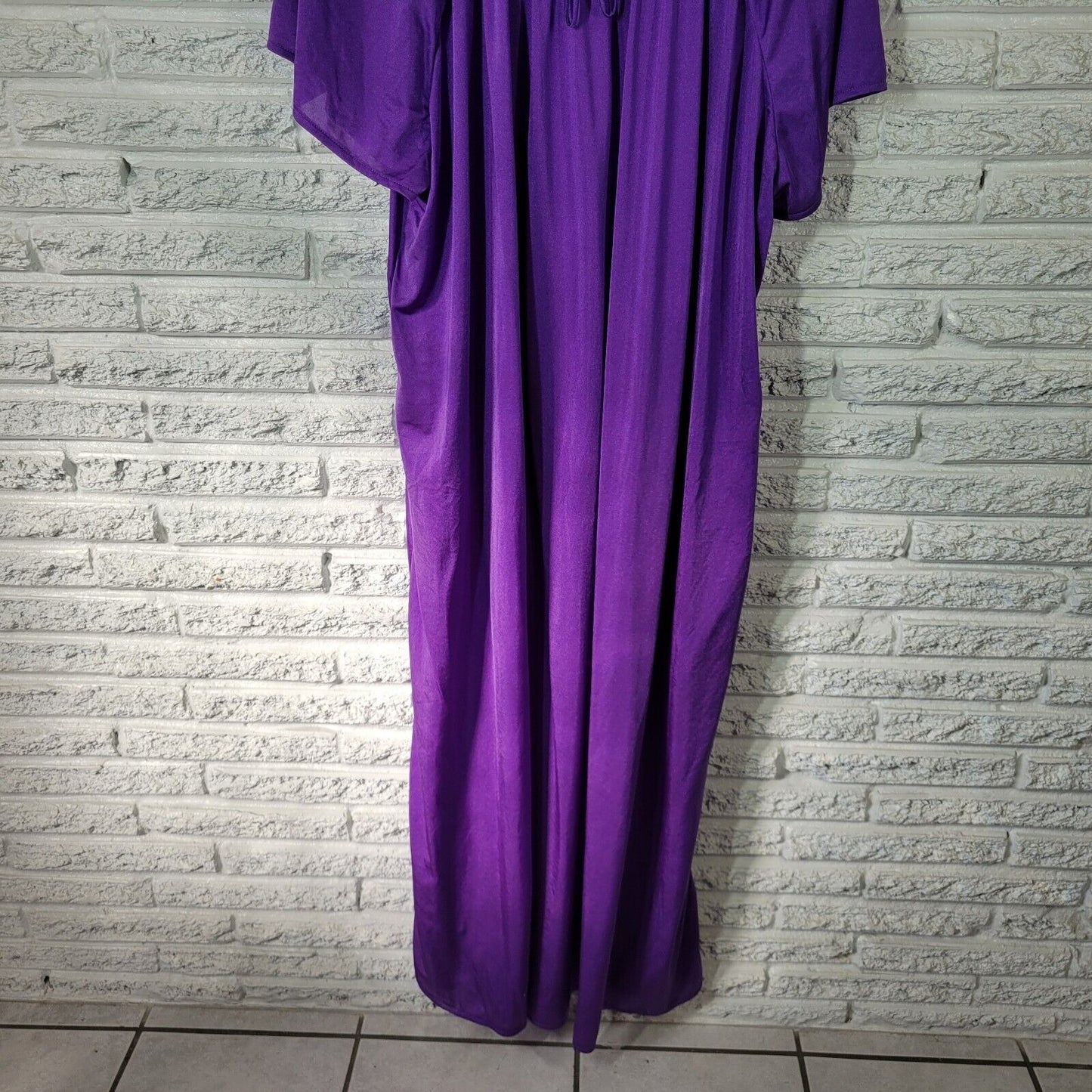Only Necessities Womens Nightgown 3X 30 32 Purple Nylon Lightweight Loungewear