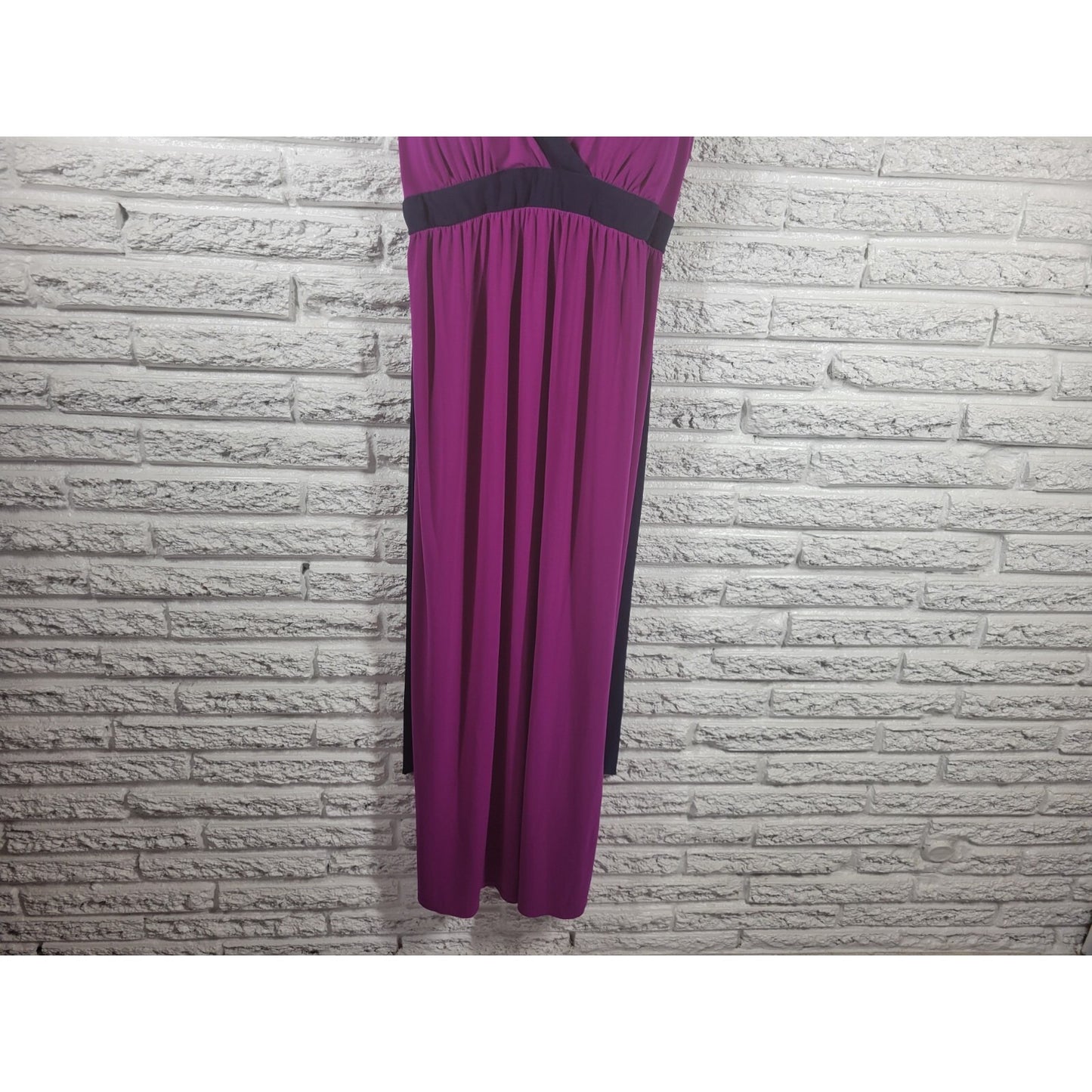 MSK Womens Dress Extra Large XL Slip Sheath Midi Purple Casual Sash Spaghetti