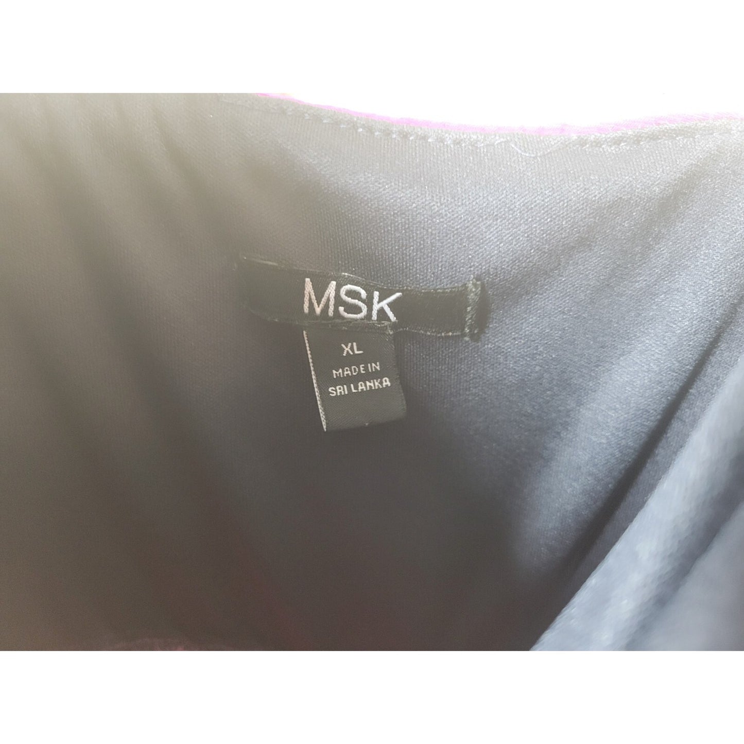 MSK Womens Dress Extra Large XL Slip Sheath Midi Purple Casual Sash Spaghetti