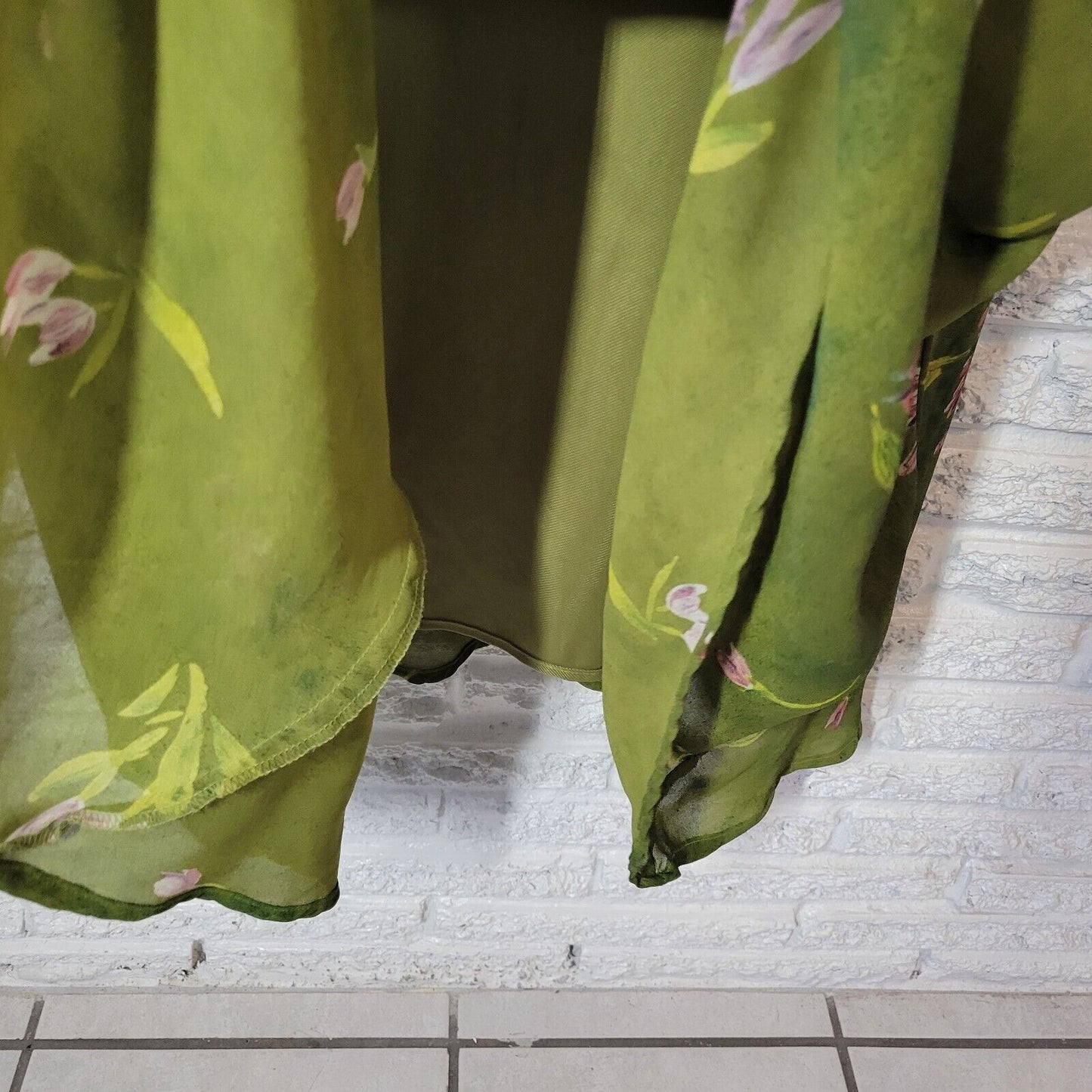 Mlle Gabrielle Womens Dress 20 Short Sleeve Green Floral Polyester Lined Office