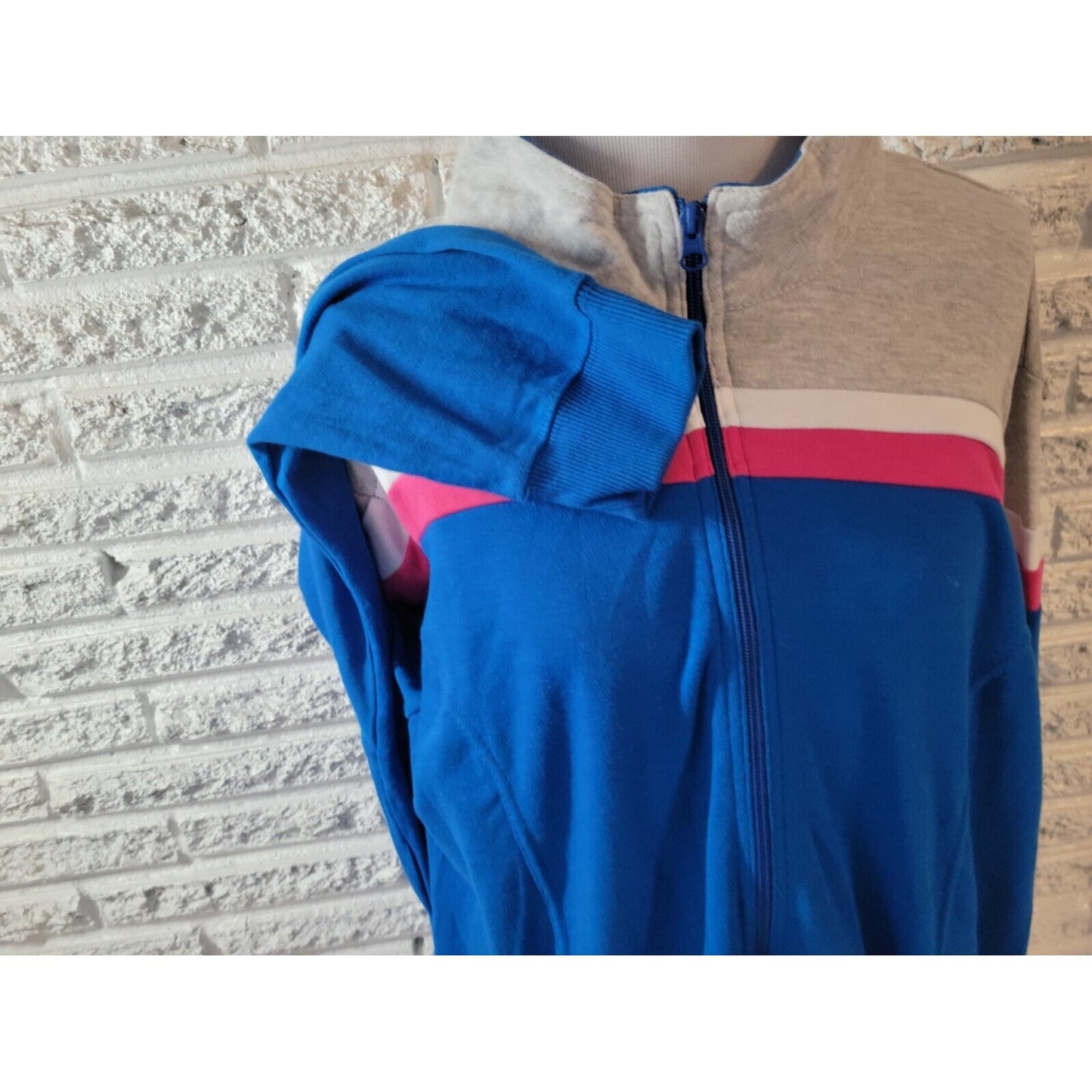 Woman Within Womens Jacket 2X 26 28 Long Sleeve Full Zip Cotton Blend Activewear