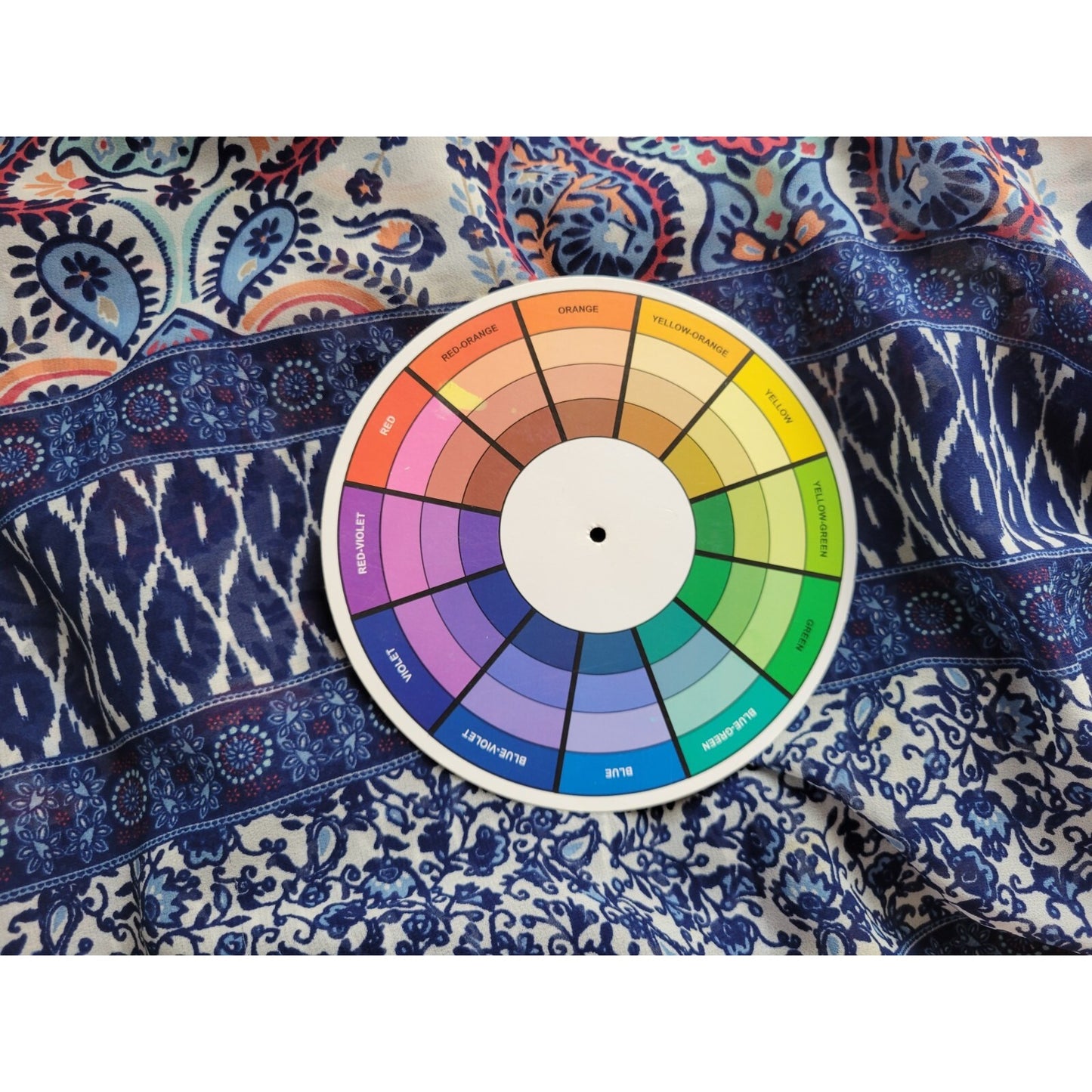 Dress Barn Womens Top Extra Large Kimono Sleeve Fringe Sheer Blue Paisley