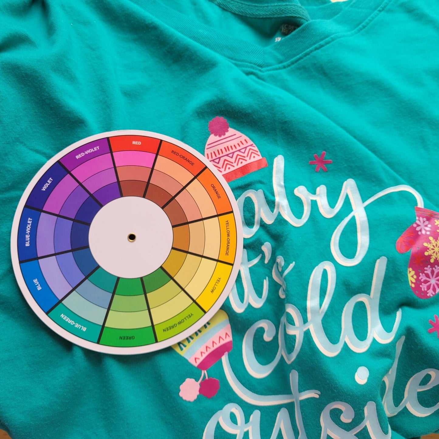 Secret Treasures Womens Pajama Top 3X Plus Blue Green Baby Its Cold Outside