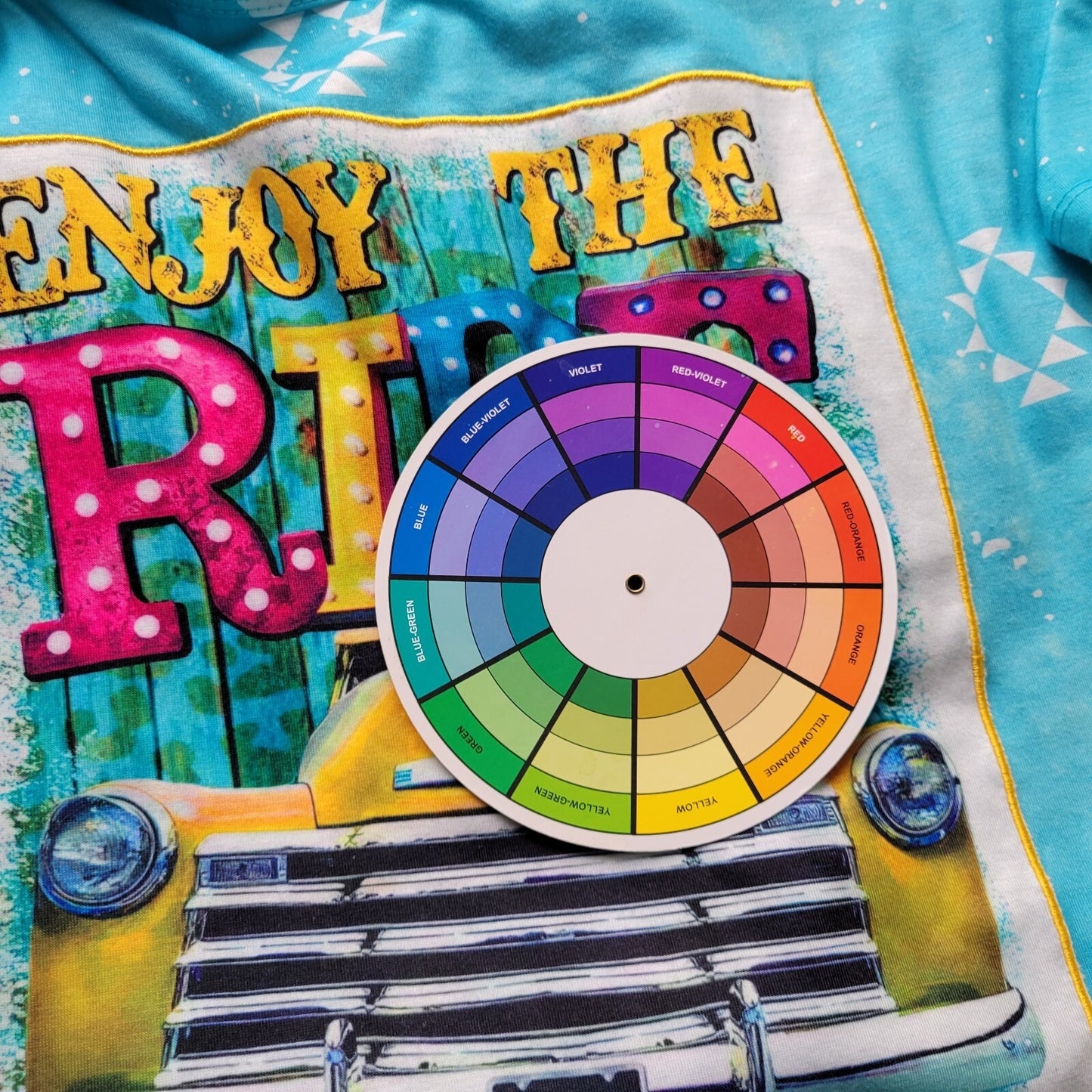 Wanderer Southern Grace Womens Top XL Tee Enjoy the Ride Pickup Truck Blue