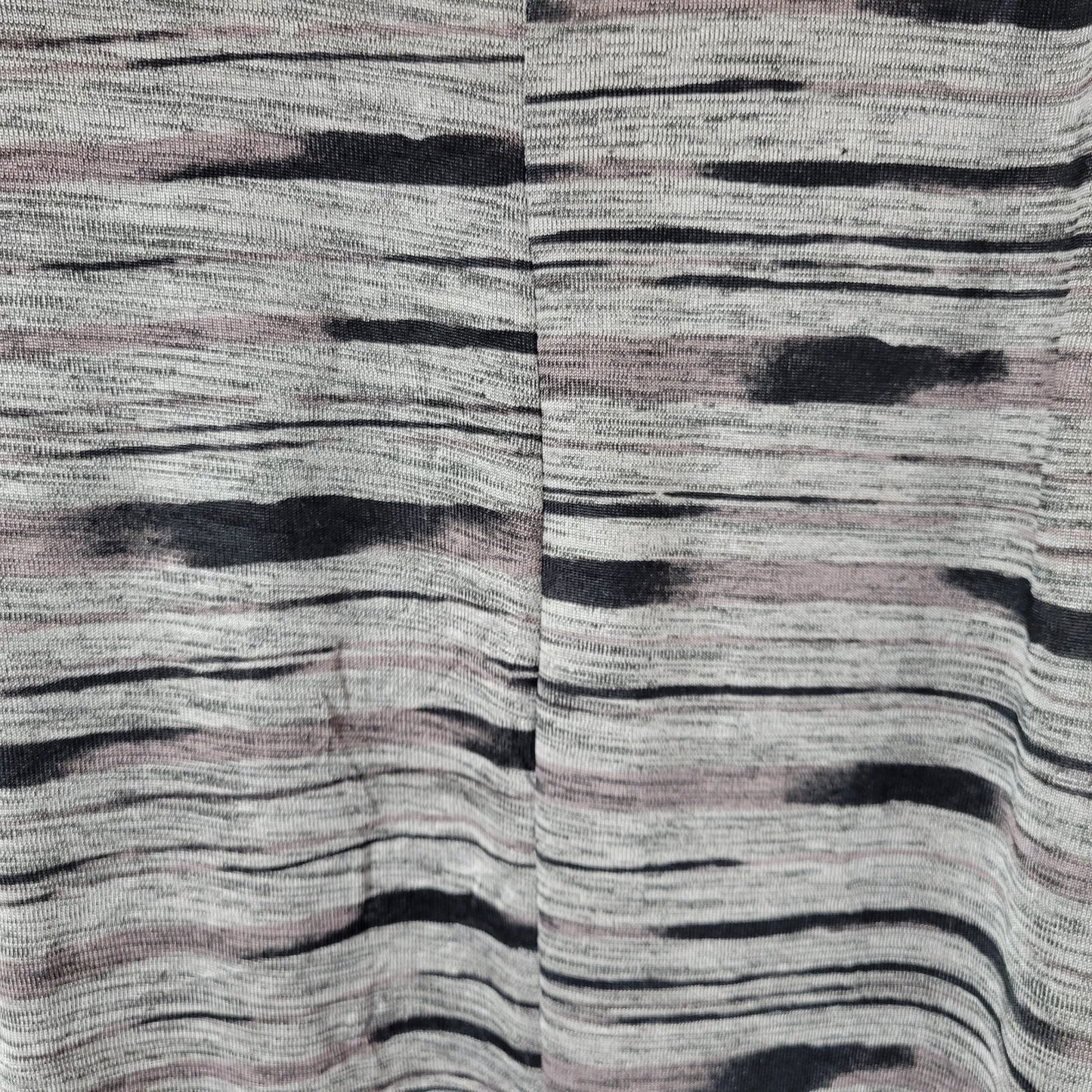 Apt 9 Womens Top Extra Large XL Tank Silver Black Watercolor Knit Asymmetric