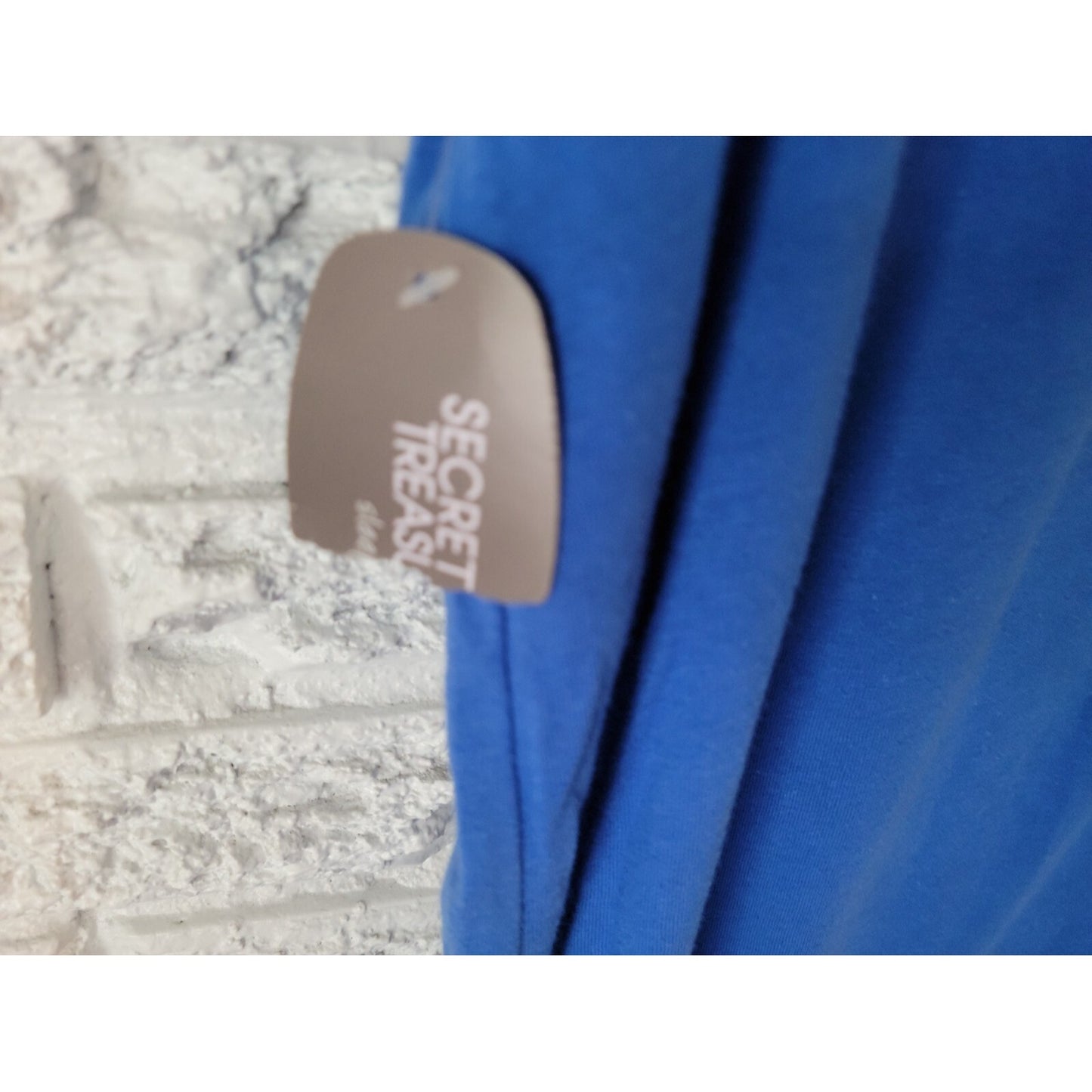 Secret Treasures Women Top 3X Plus Pajama RV Camper Blue Cotton Blend Lounge