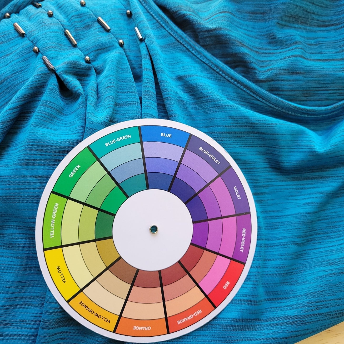 Sag Harbor Womens Top Extra Large Dolman Sleeve Blue Heather Beaded Comfy Casual