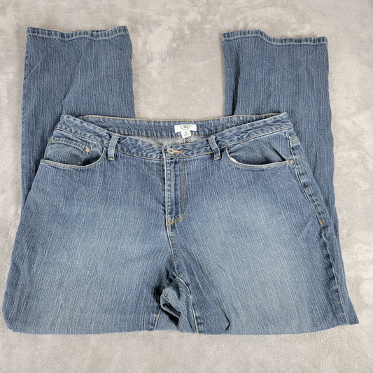 Cato Womens Jeans 18W Plus Boot Cut Medium Blue Denim Wash Zip Fly Comfy Pockets