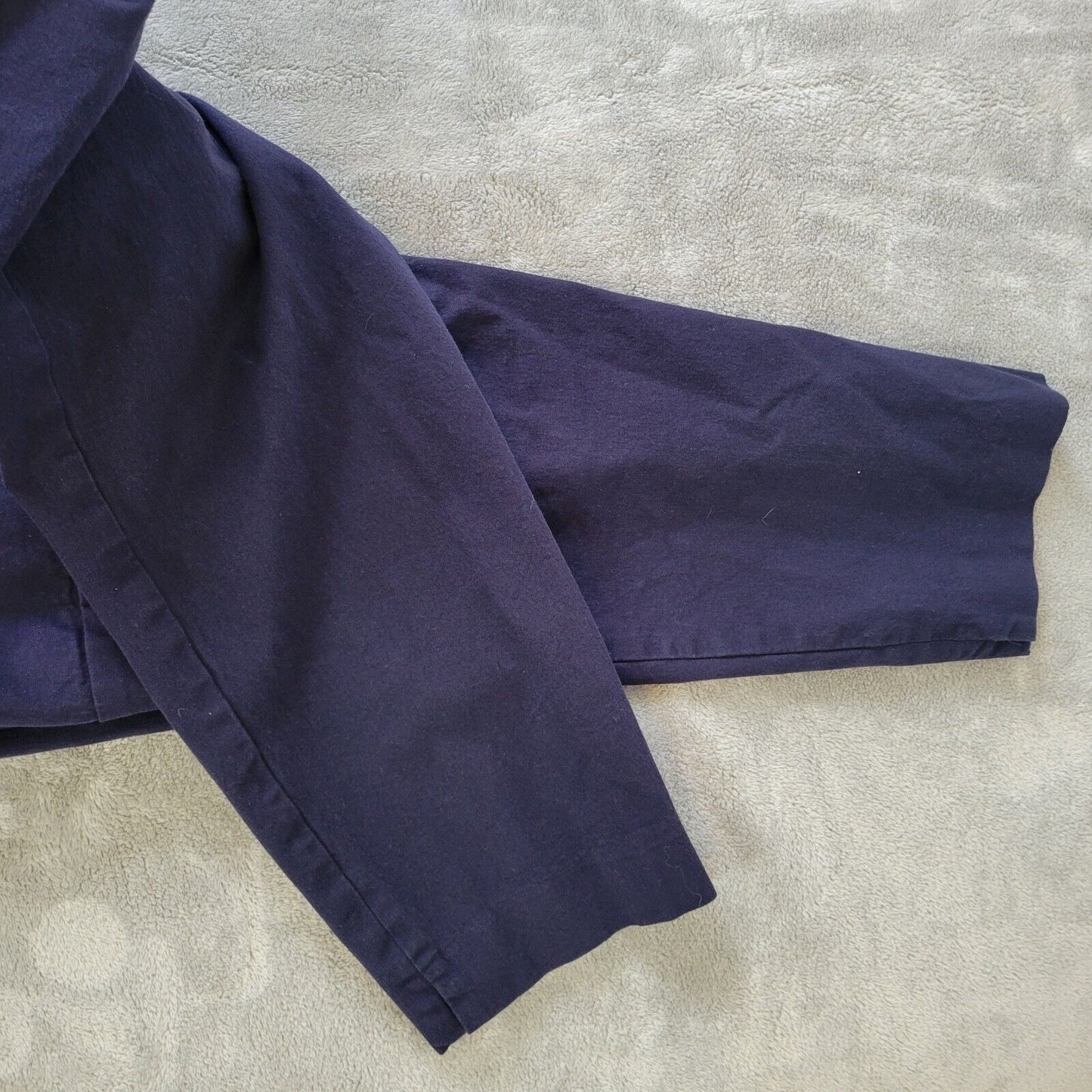 Talbots Womens Pants 18 Chatham Ankle Blue Side Zip Cotton Blend Comfy Casual