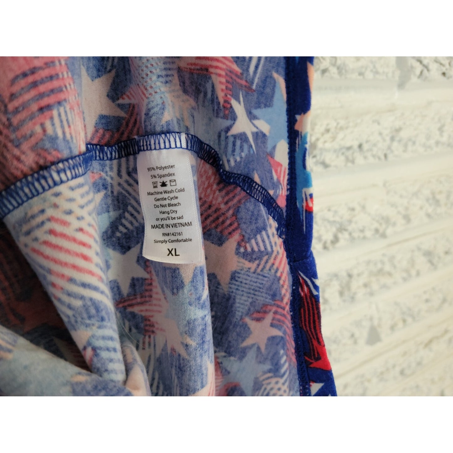 Patriotic Lularoe Womens Top Extra Large XL Tee Fourth of July Asymmetric Casual