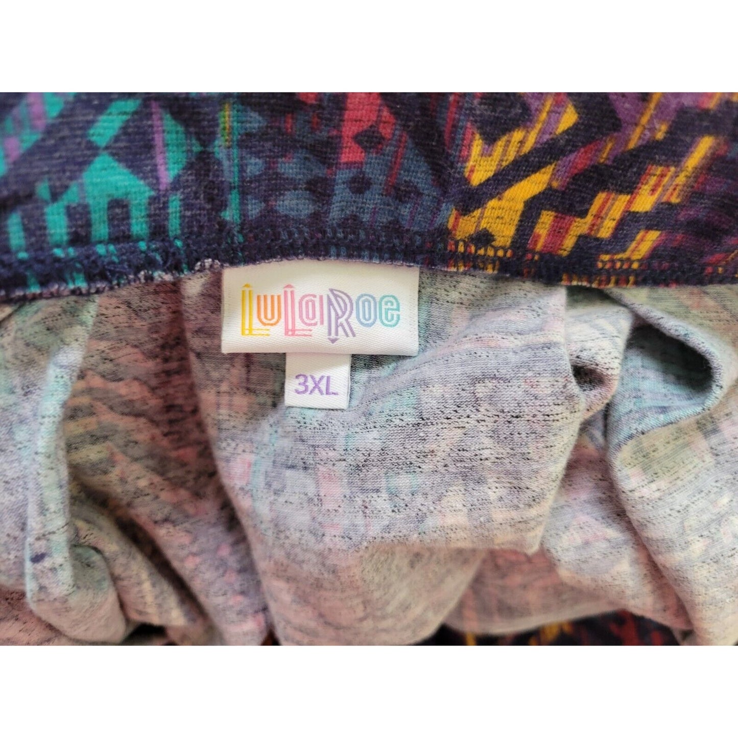 Lularoe Womens Skirt 3XL Plus Madison Mini Flare Red Geometric Casual Pleated