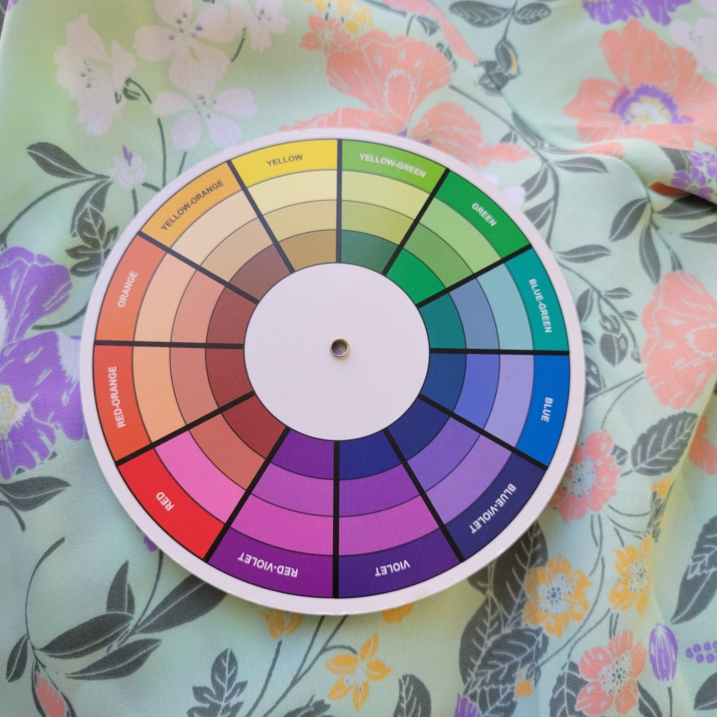 Liz Claiborne Womens Top XL Flared Sleeve Green Pink Floral Back Keyhole Sash