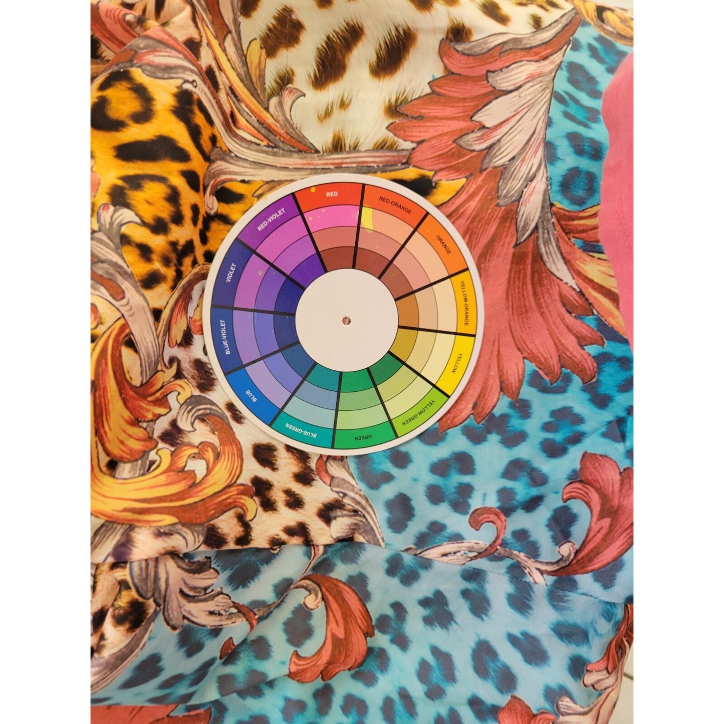 Shein Women Top 1XL Plus Long Sleeve Orange Floral Polyester Animal Print Collar