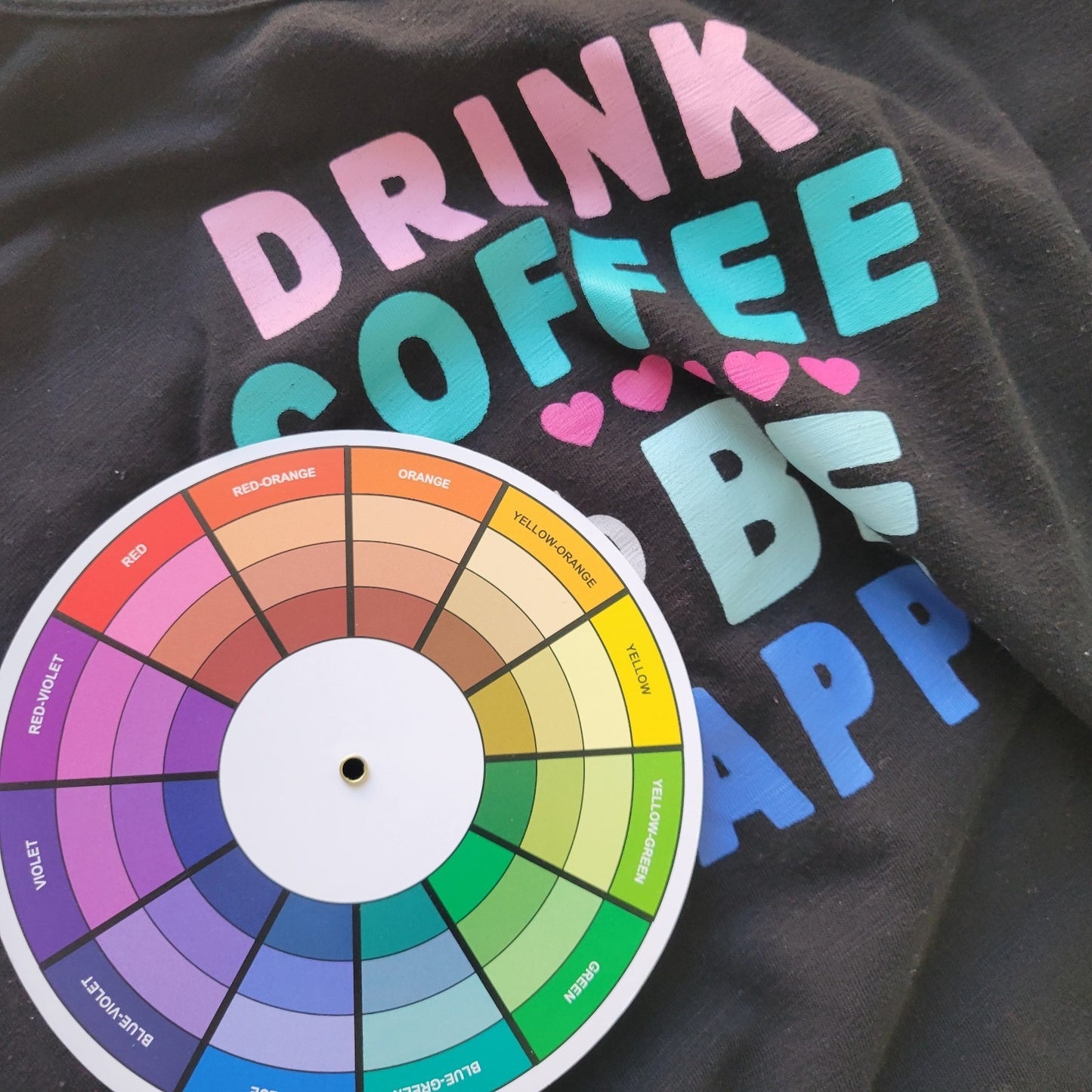 Secret Treasures Womens Pajama Top Black Racerback Drink Coffee Be Happy Comfy