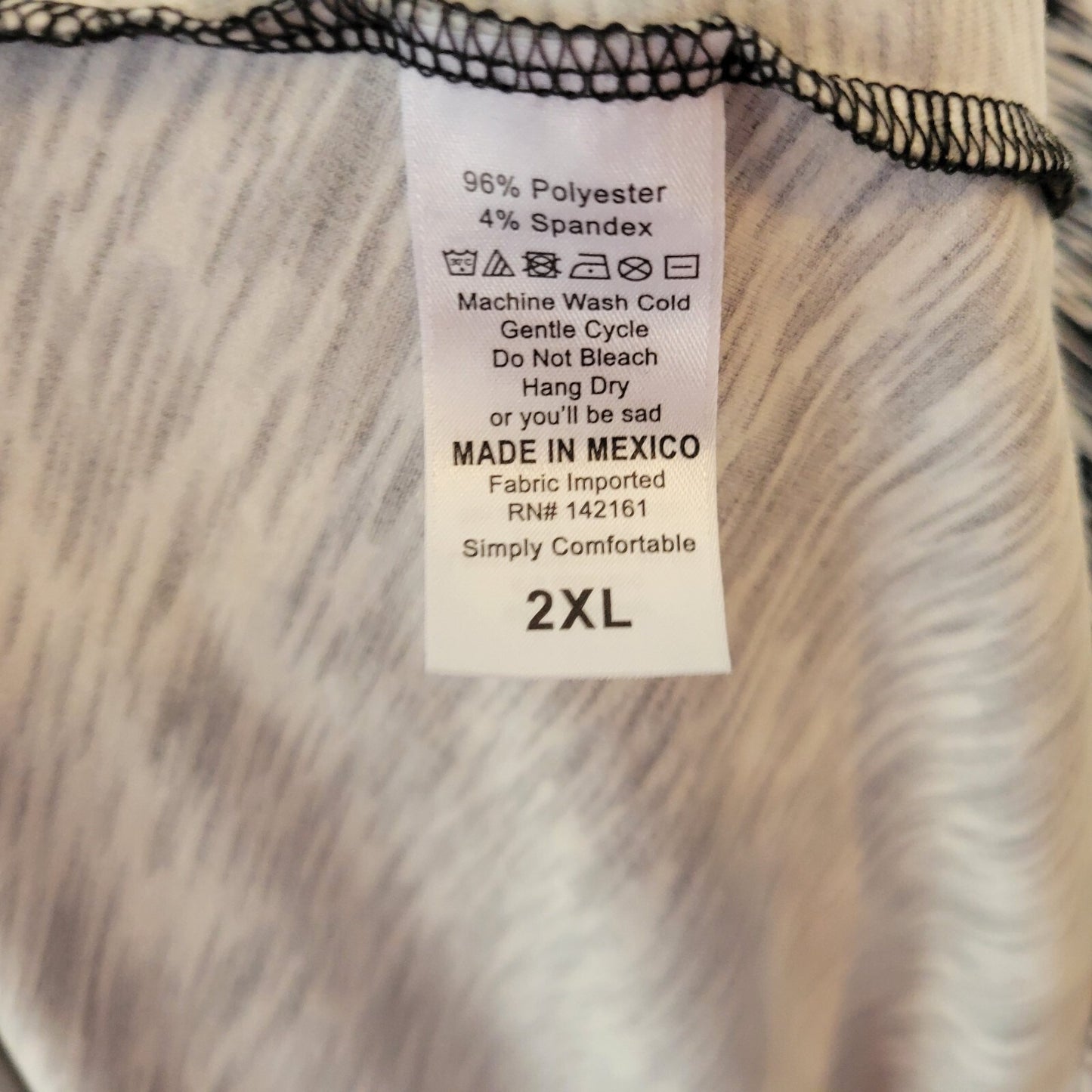 Lularoe Women Dress 2XL Plus Short Sleeve Blue Black Heather Pocket Poly Blend