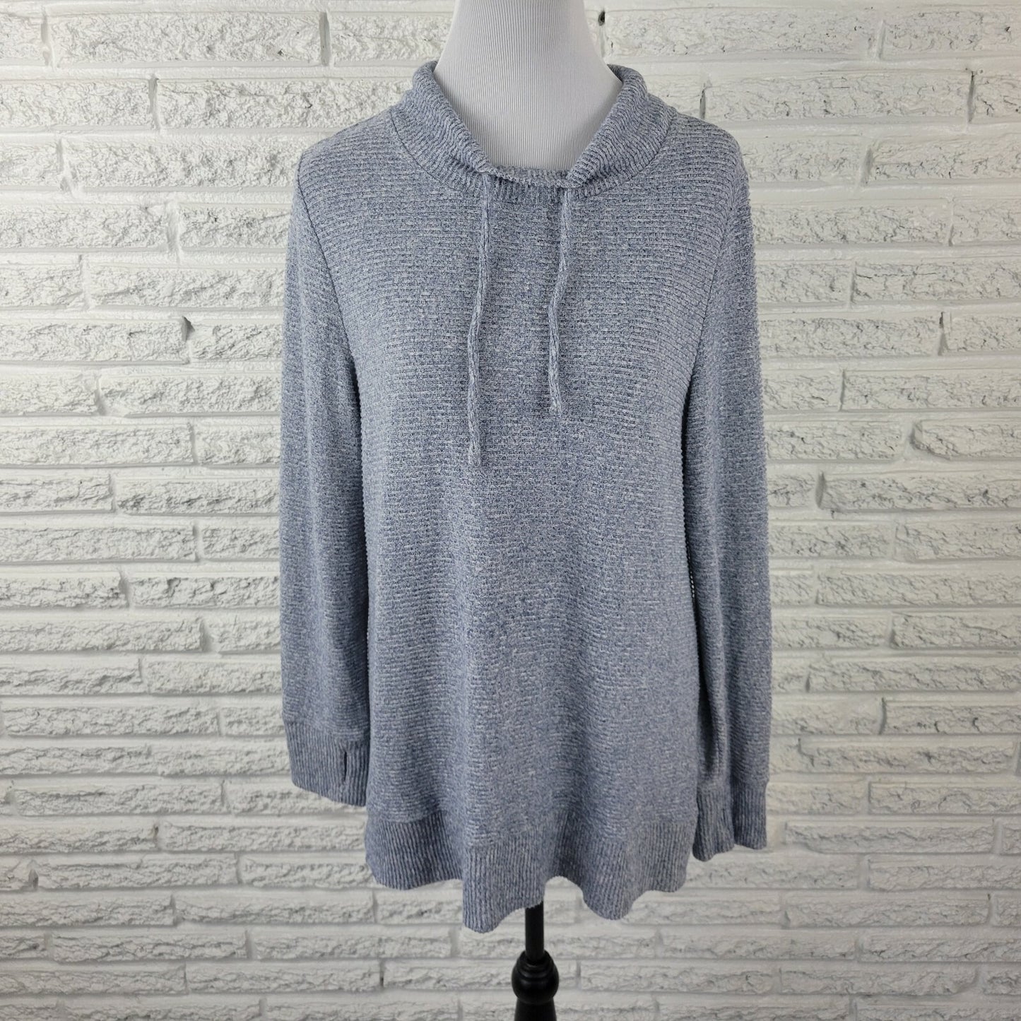 Christopher & Banks Womens Sweater PXL Pullover High Neck Blue Lightweight