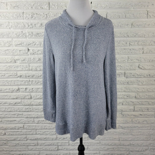 Christopher & Banks Womens Sweater PXL Pullover High Neck Blue Lightweight