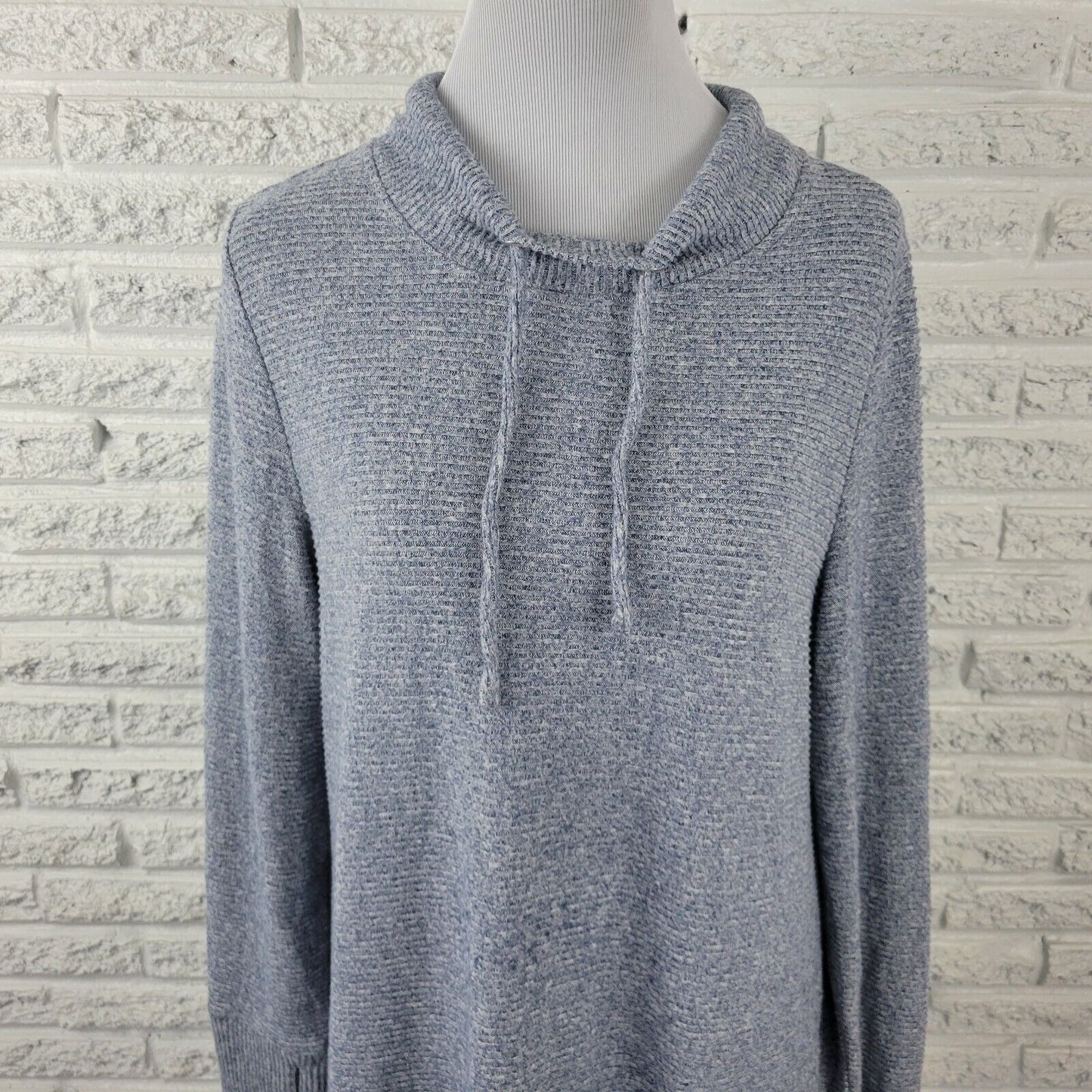 Christopher & Banks Womens Sweater PXL Pullover High Neck Blue Lightweight
