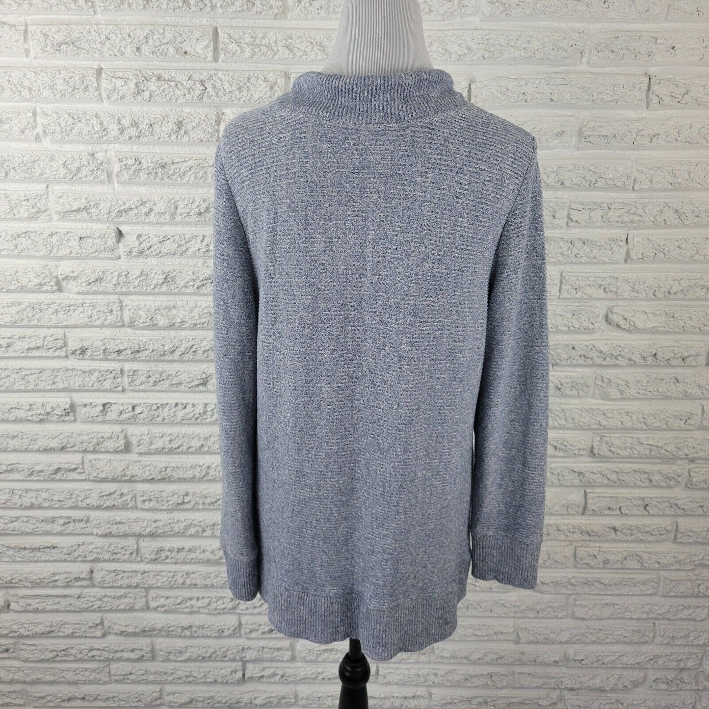 Christopher & Banks Womens Sweater PXL Pullover High Neck Blue Lightweight