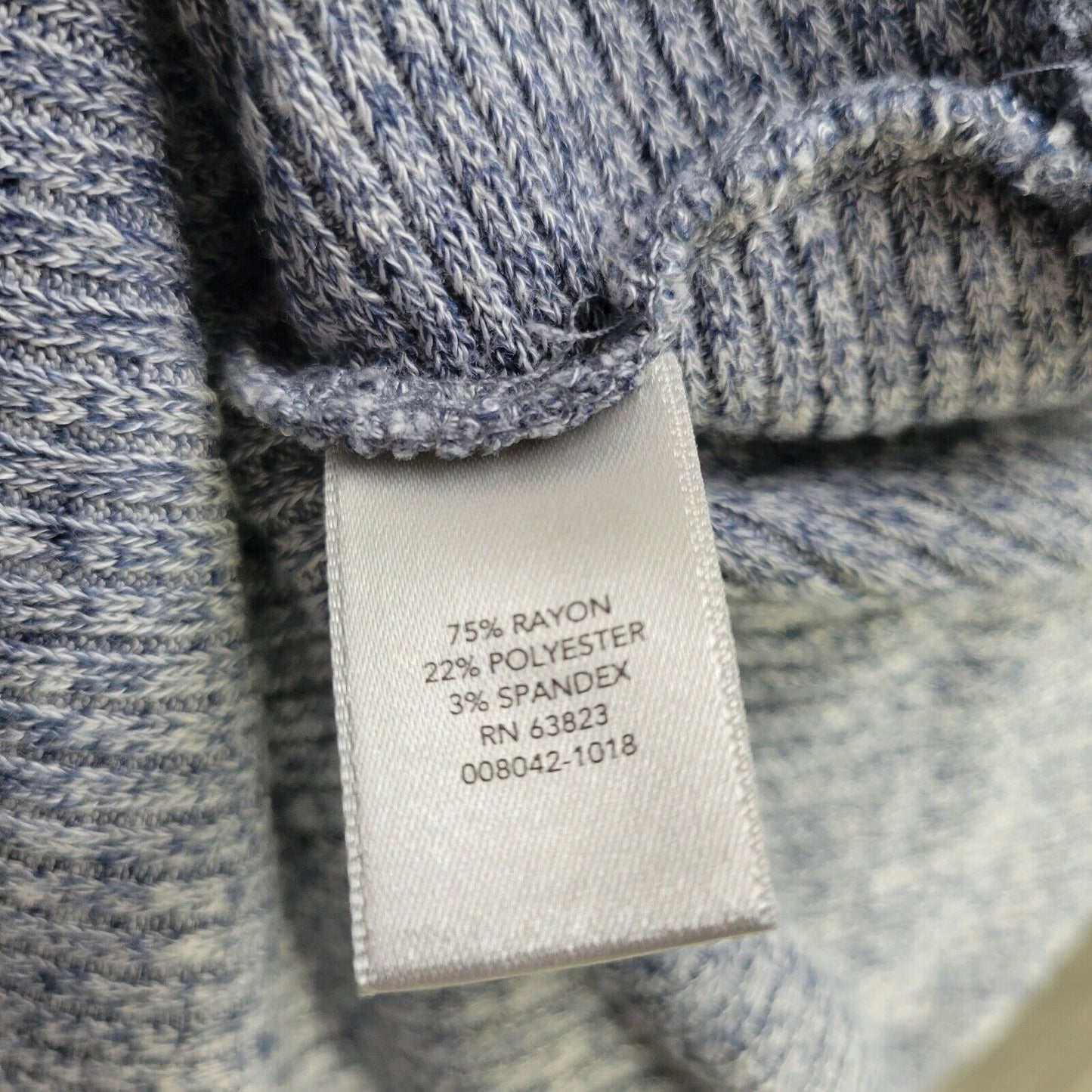 Christopher & Banks Womens Sweater PXL Pullover High Neck Blue Lightweight